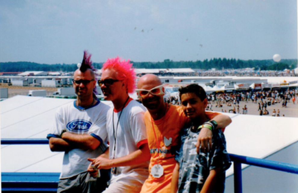 With the band at Woodstock