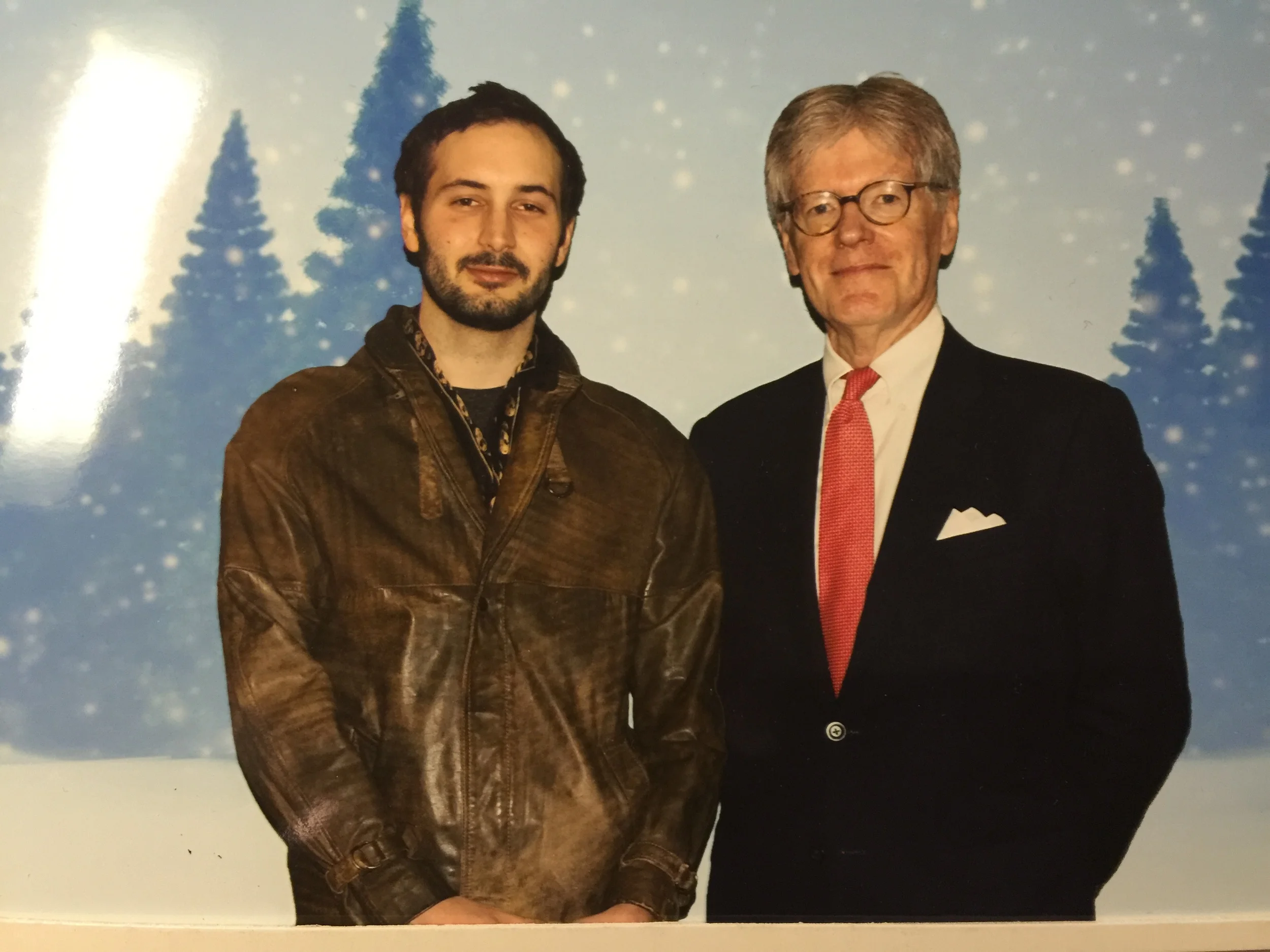 with principal Steve Clement at the Browning Christmas party