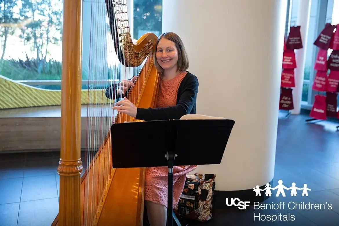  Performance for families in the lobby of Benioff Children's Hospital 