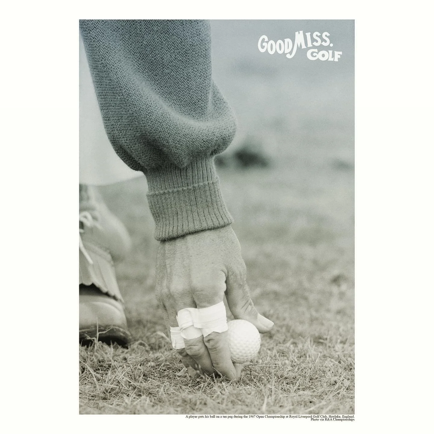 #tbt to the 1967 Open at Royal Liverpool. Back when kilties were standard and photojournalists were using terms like &ldquo;tee peg.&rdquo;

&ldquo;A player puts his ball on a tee peg during the 1967 Open Championship at Royal Liverpool Golf Club, Ho