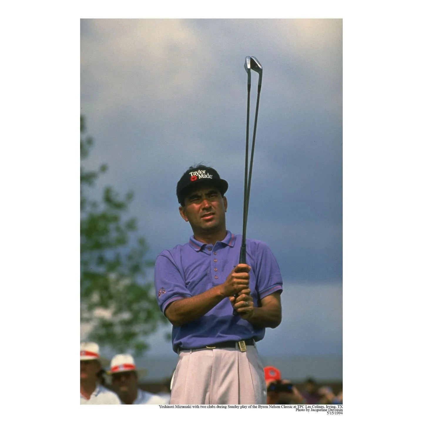 me whenever I&rsquo;m in between clubs

&ldquo;Yoshinori Mizumaki with two clubs during Sunday play of the Byron Nelson Classic at TPC Las Colinas, Irving Texas.&rdquo;

Photo by Jacqueline Duvoisin
May 15th, 1994

#golf #golfing #golflife #golfswing
