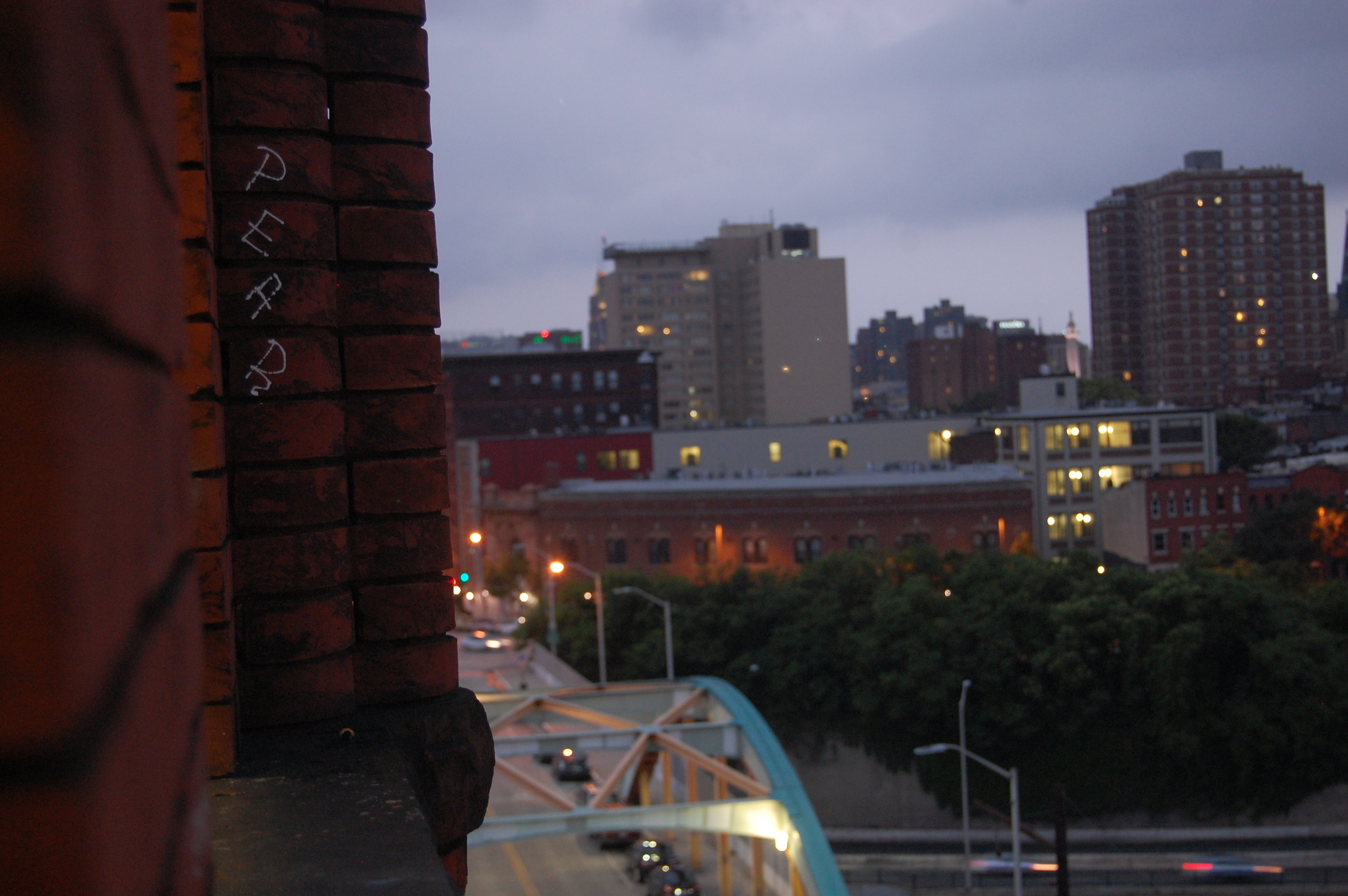 Overlooking Station North bridge on June Alloverstreet in the CopyCat Building