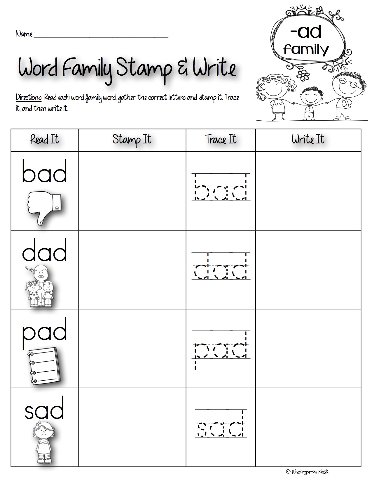 Family Free Worksheets