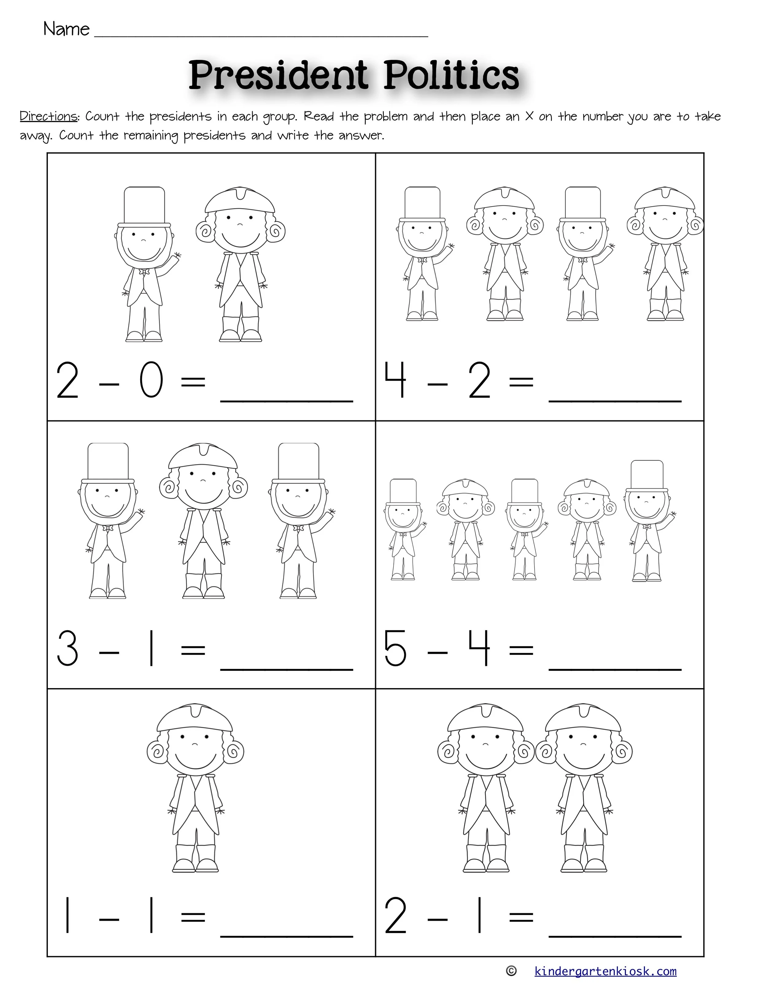Presidents Day Math Worksheets