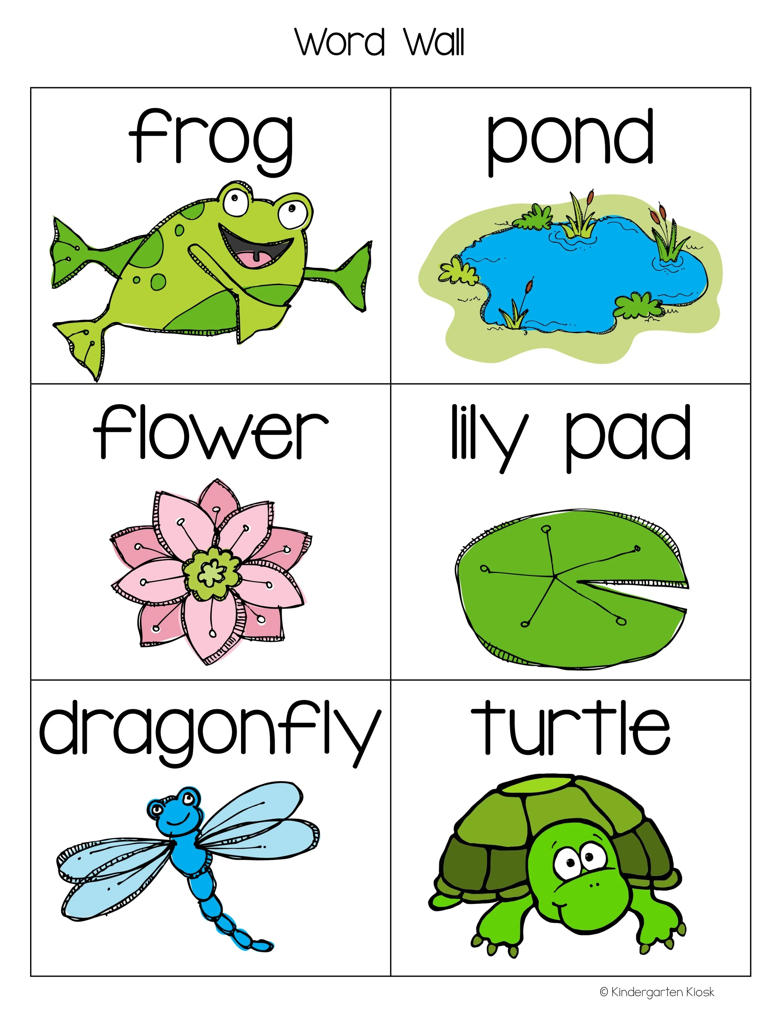 Pond Theme Independent Writing Practice Kindergarten Kiosk