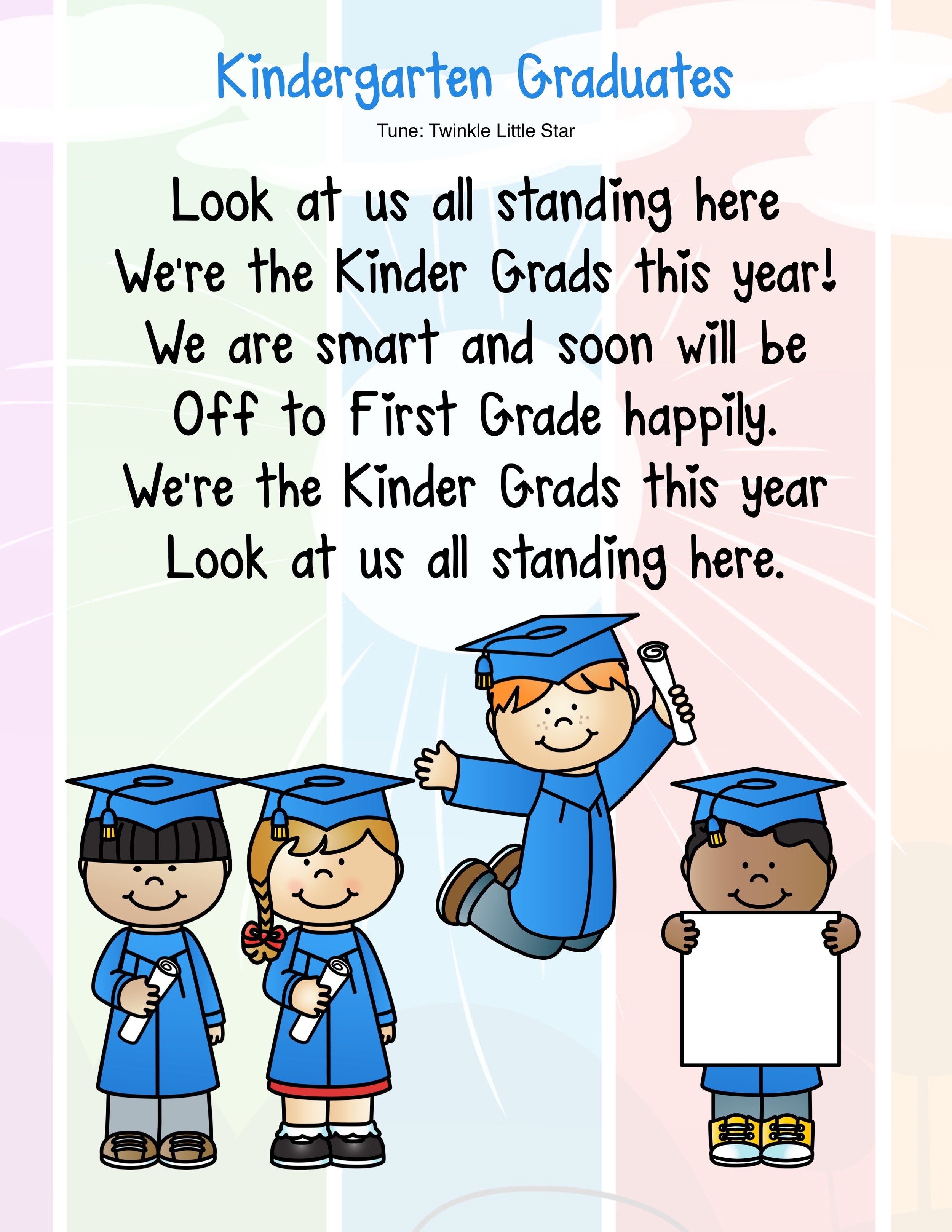 Kindergarten or Preschool Graduation EndoftheYear Program Songs and