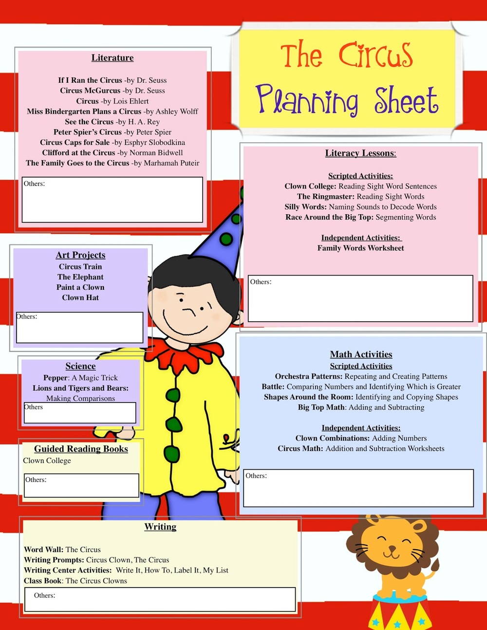 Every unit includes its own cross-curricular planing guide.