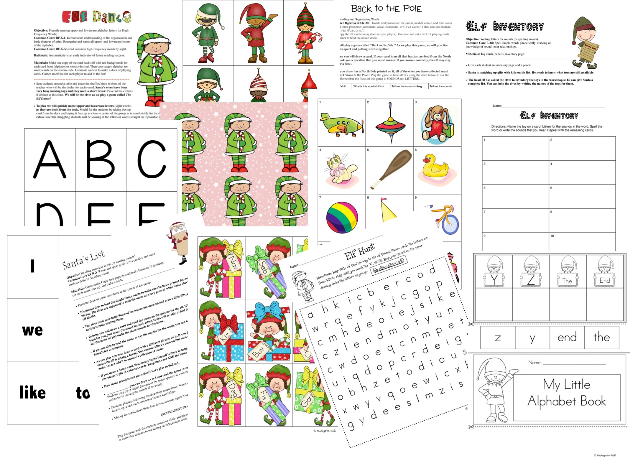 A sample of the literacy lessons and worksheets that are included.