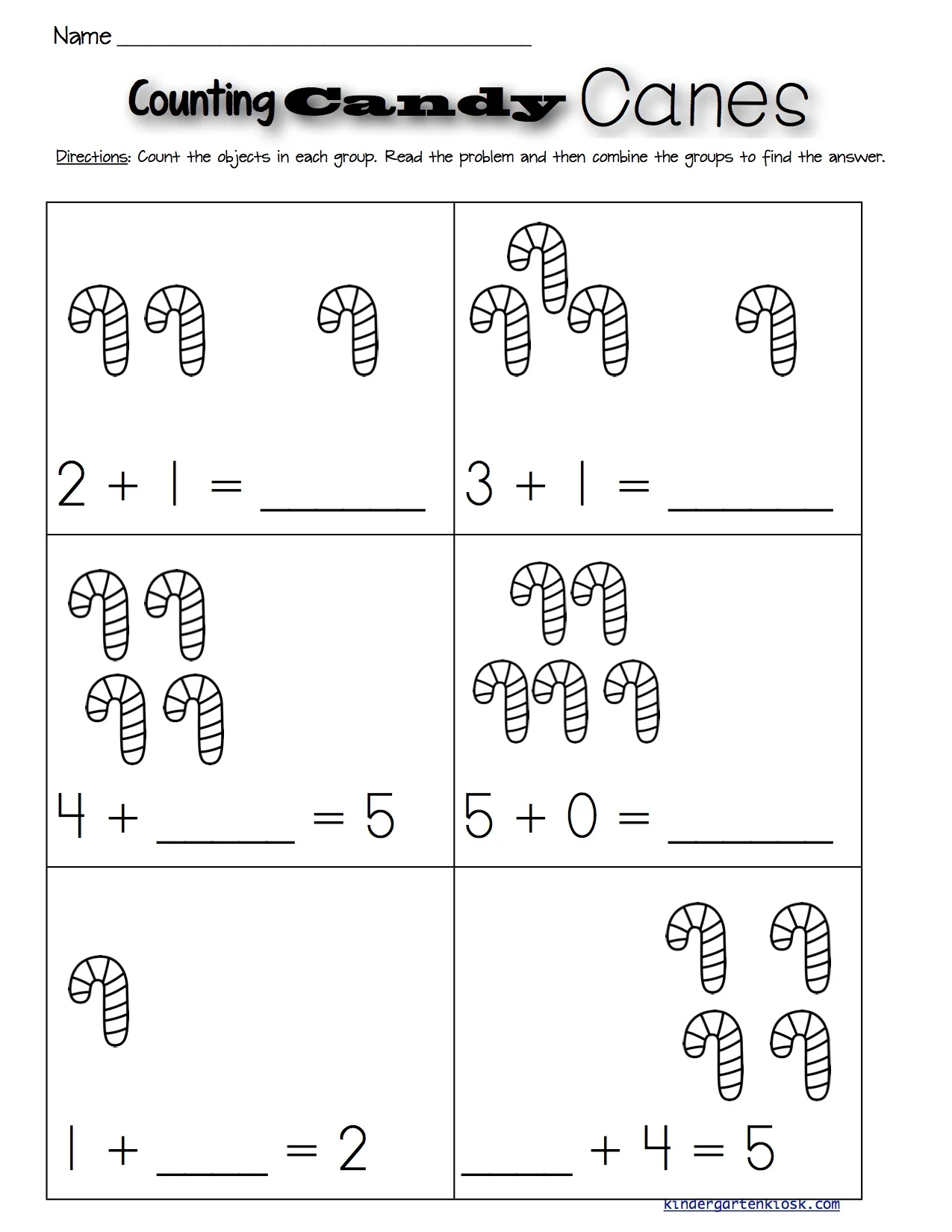 christmas addition problems fluency 0-5 — kindergarten kiosk