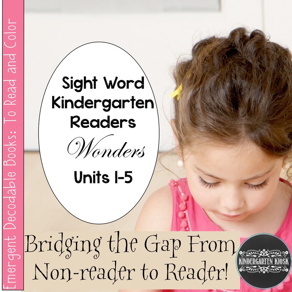 Sight Word Kindergarten Readers for Wonders Units 1-5