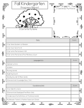 Fall Parent Teacher Conference Reporting Form And Intervention Homework Kindergarten Kiosk