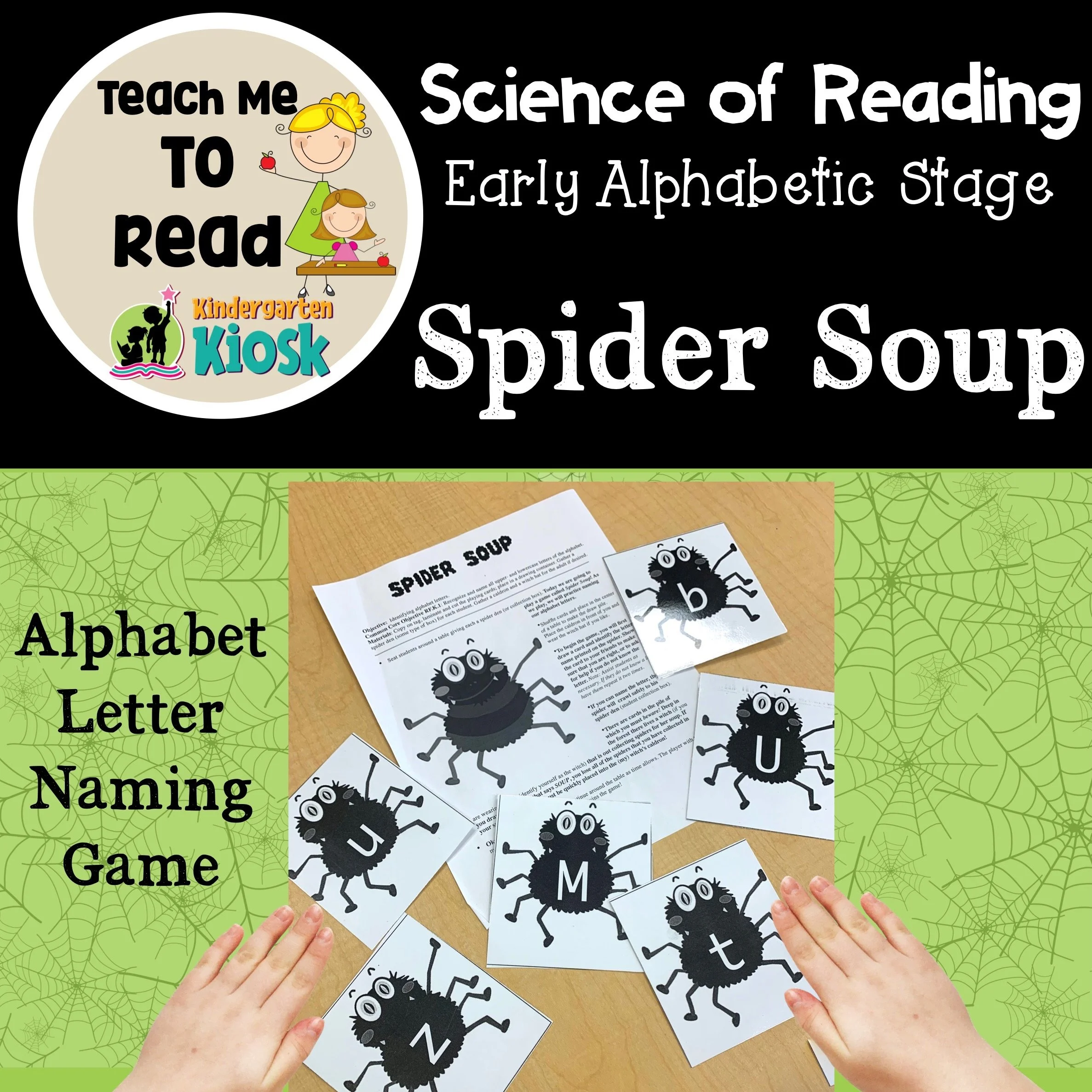 Alphabet Game Spider Soup Science of Reading