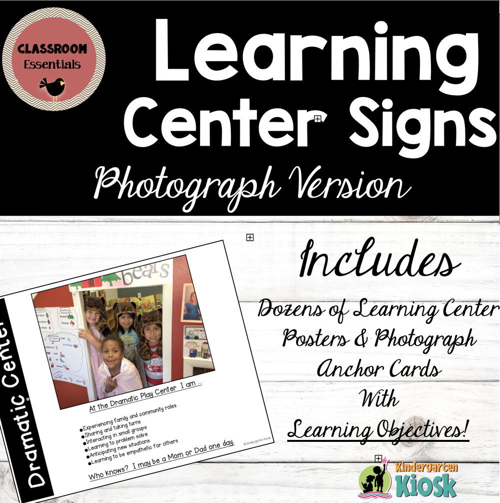 Learning Center Signs With Photographs