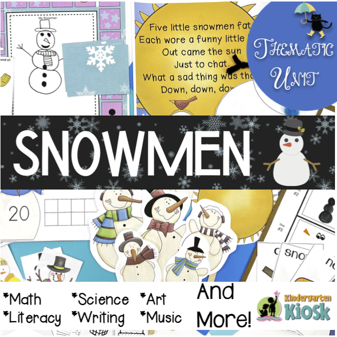 Snowman Activities for Literacy, Math, Art, Science, and More