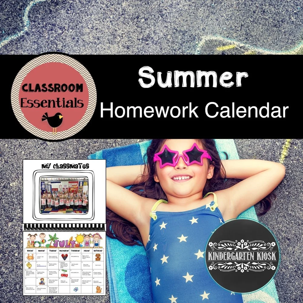 Summer Homework Calendar