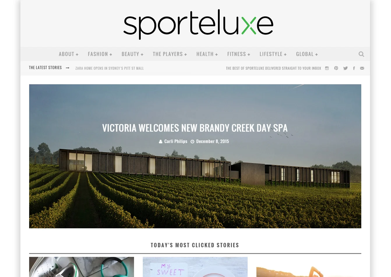 Brandy Creek Day Spa featured on 'Sporteluxe'