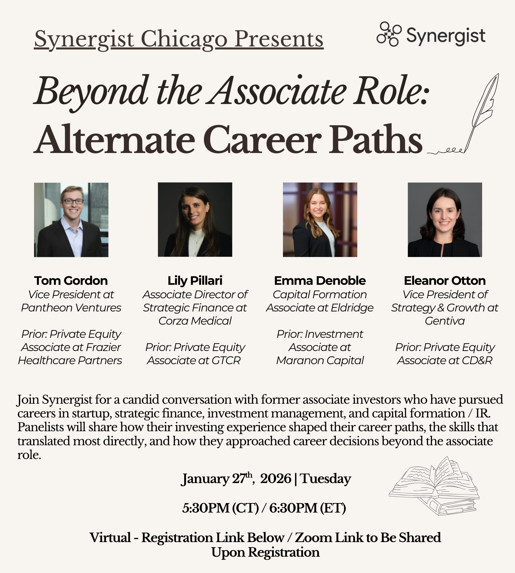 Synergist Chicago | Beyond the Associate Role: Alternate Career Paths Virtual Panel
