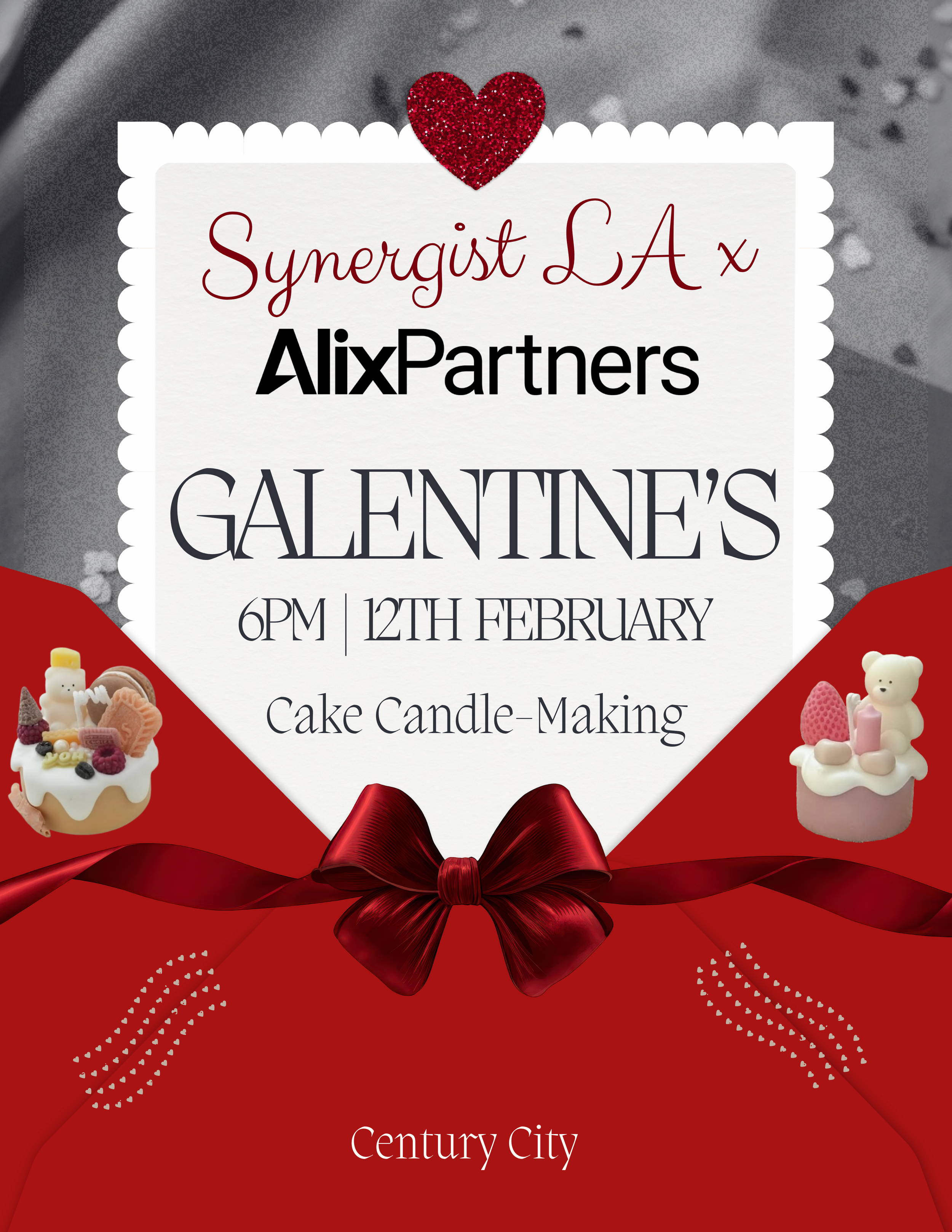 Synergist LA x AlixPartners | Galentine's Cake Candle Making