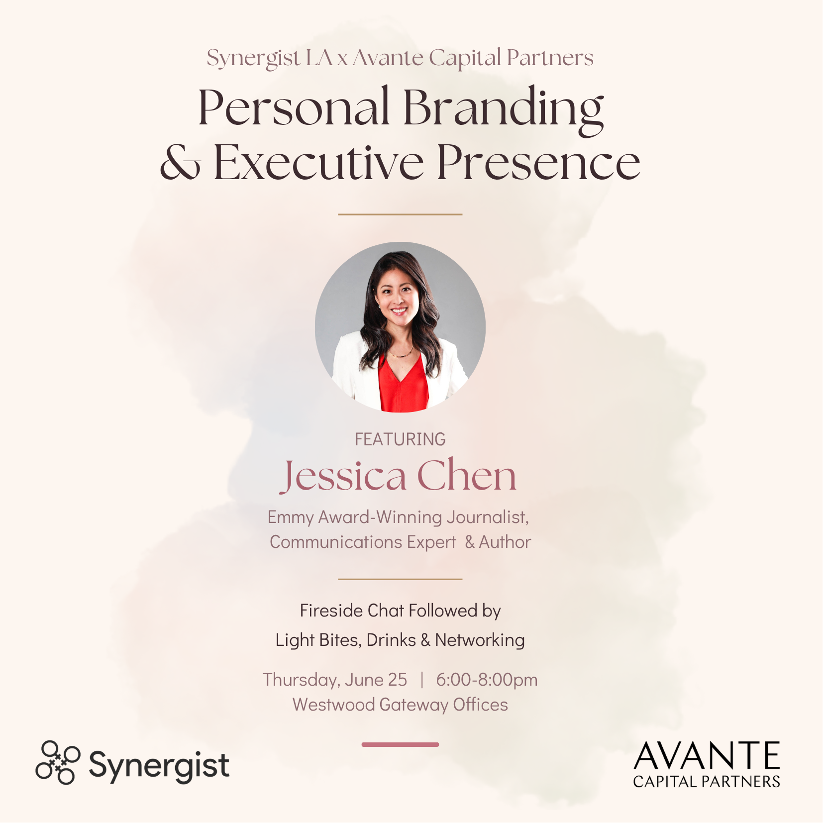 Synergist LA x Avante Capital Partners | Fireside Chat with Jessica Chen on Personal Branding &amp; Executive Presence