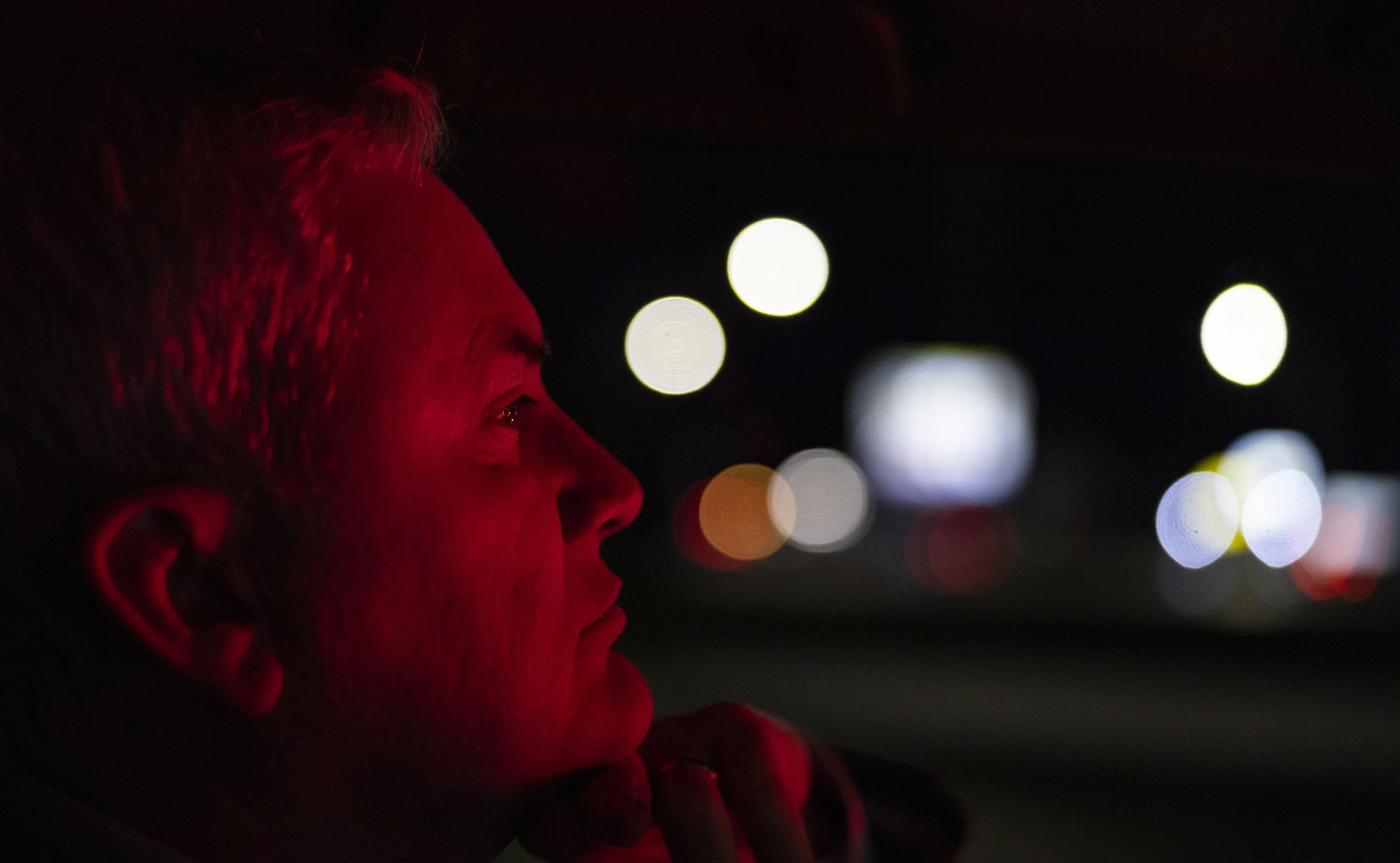  Representative James R. Comer, Republican of Kentucky, sits at a red light while driving to dinner on Thursday, Feb. 16, 2023, in Frankfort, Ky. (Austin Anthony for the New York Times) 