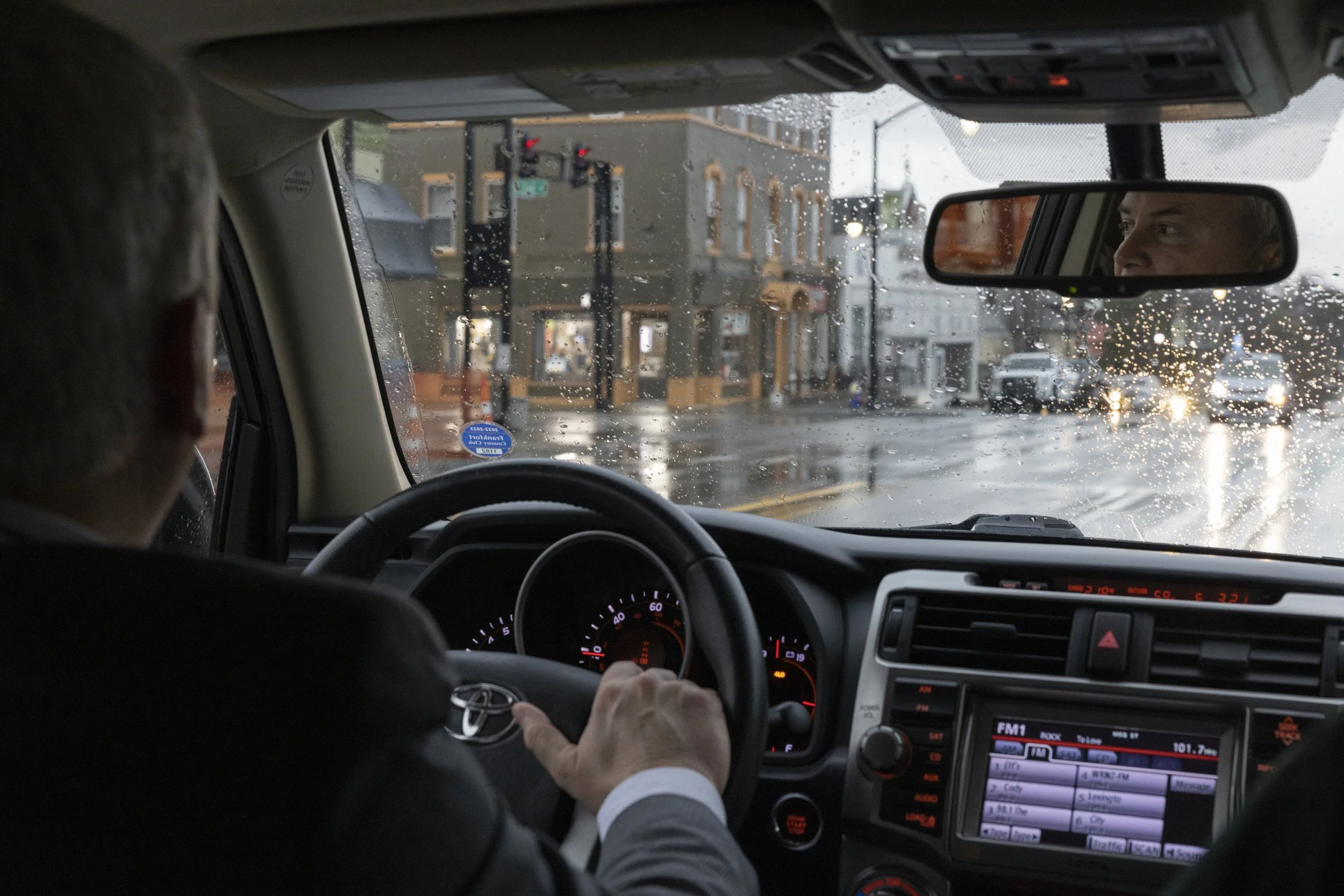  Representative James R. Comer, Republican of Kentucky, drives into Danville, Ky., to meet with local leaders on Thursday, Feb. 16, 2023. (Austin Anthony for the New York Times) 