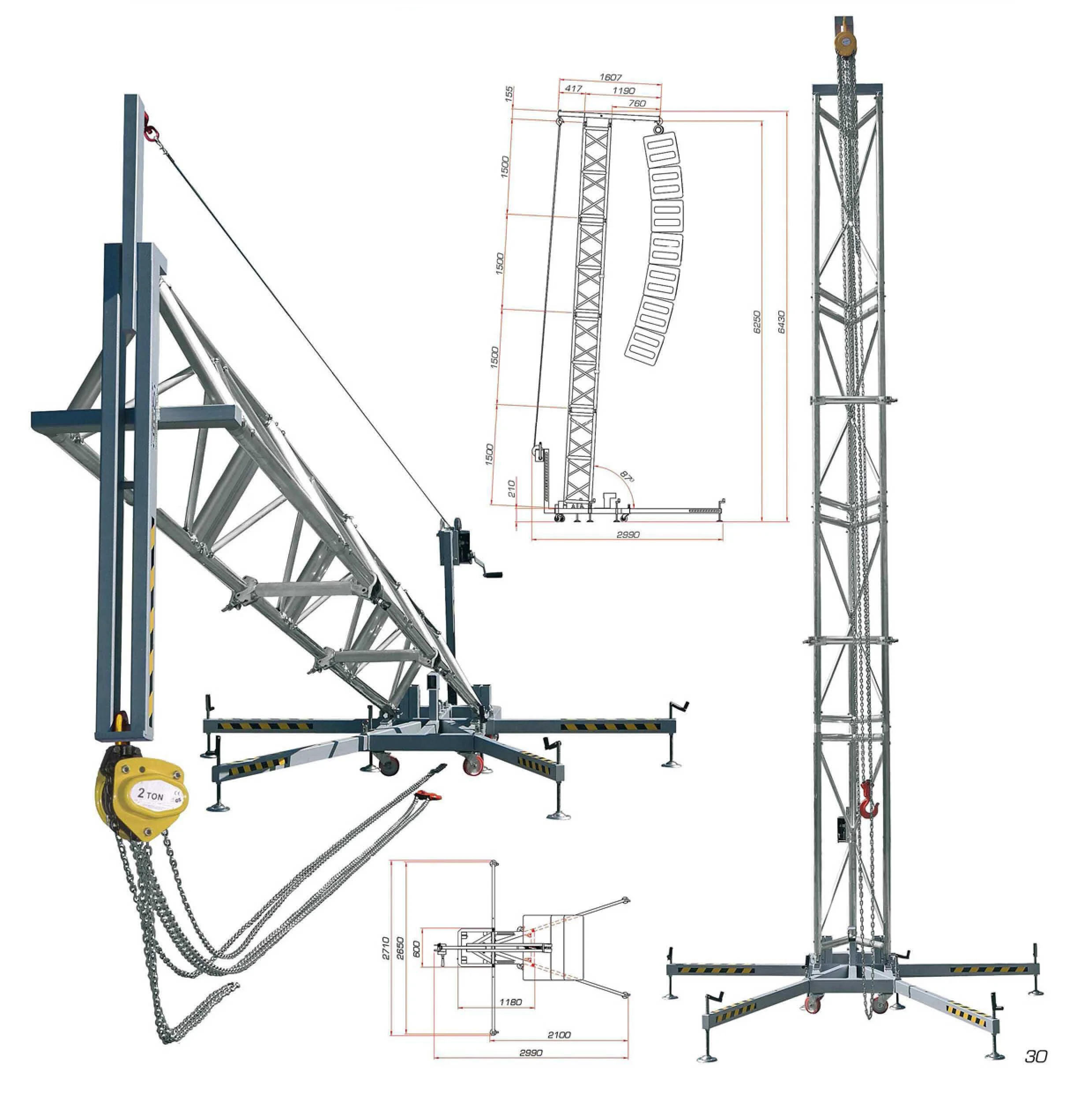 TMD-545 RIGGING TOWER FOR UP TO 8 AERO 20 PER HANG