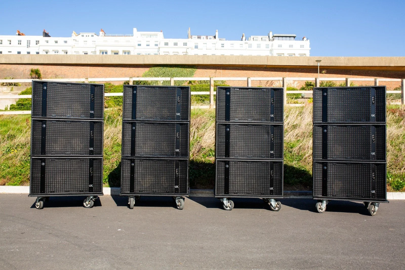 Das Line Array Racks Audio Production Hire | DAS Audio Line Array Speakers Aero 40A + UX ...