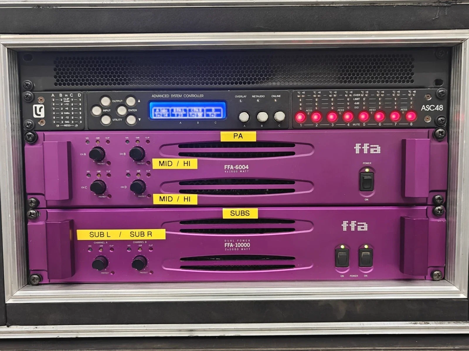 Full Fat Audio Amp Rack | FFA 10K + FFA 6004 + ASC48 DSP for sale(3).webp