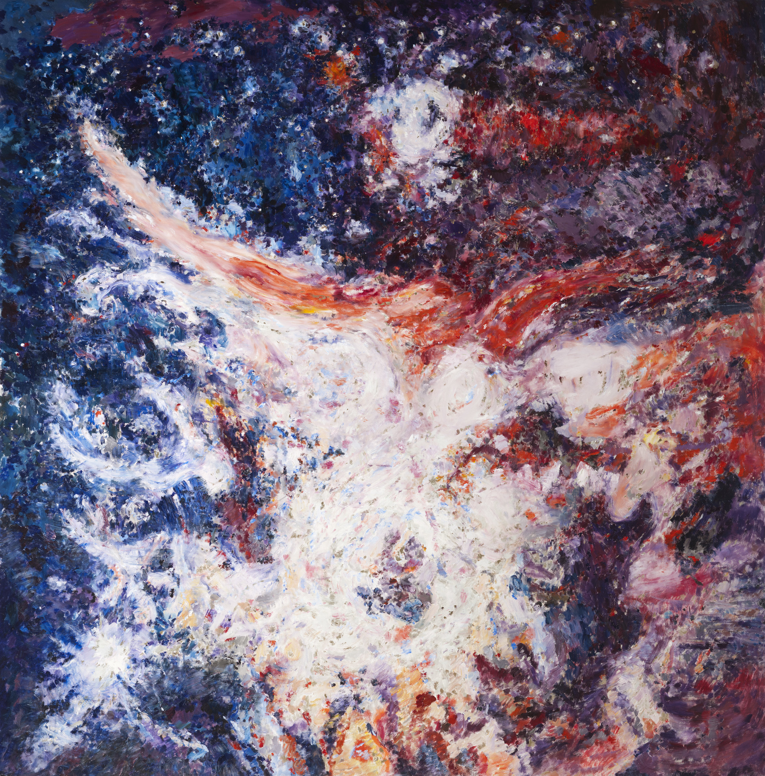 SOLD - Cosmos, Abstract Painting of the Stars, 2015