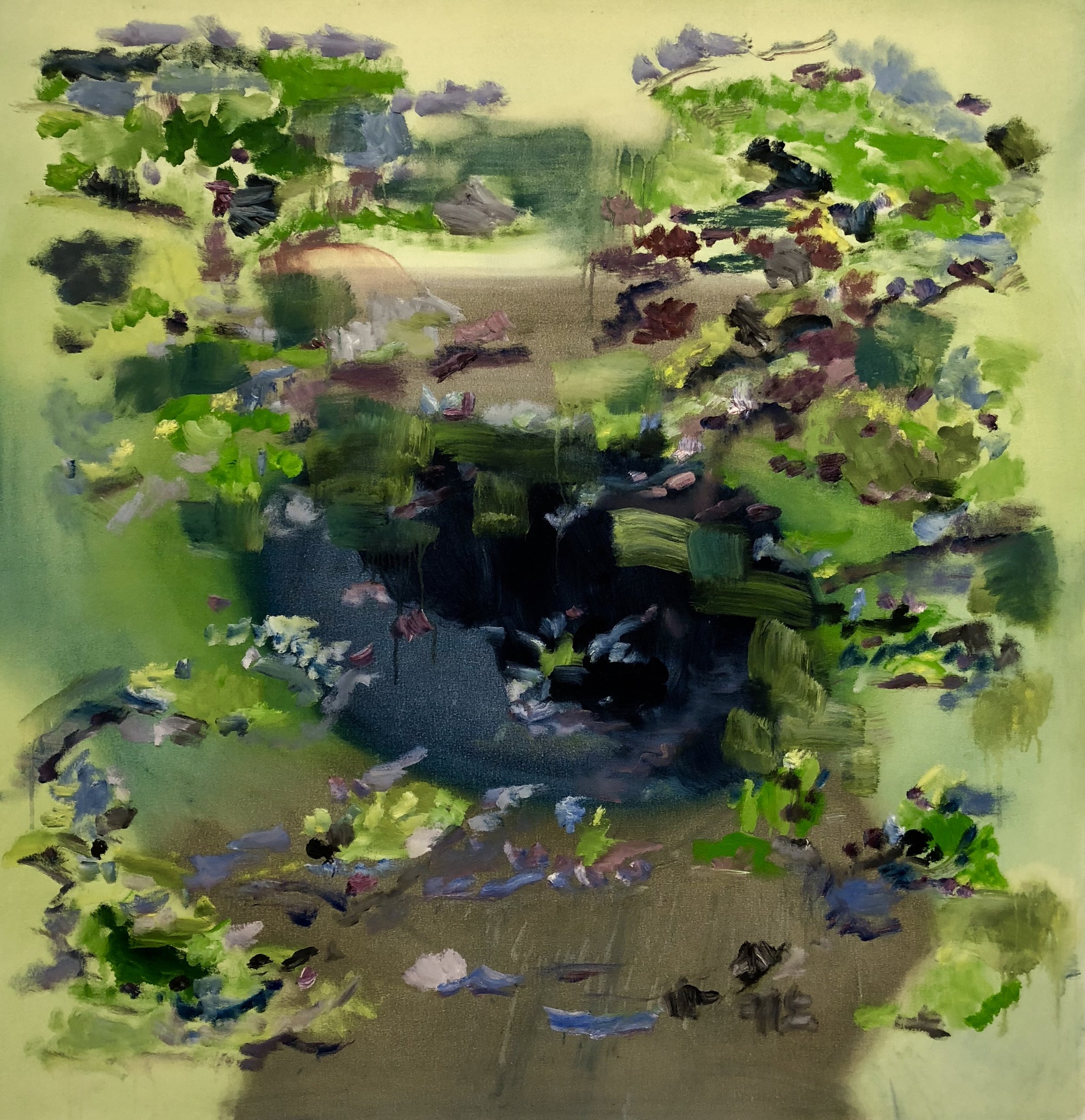 Spring Announced,  abstract landscape with green 2018