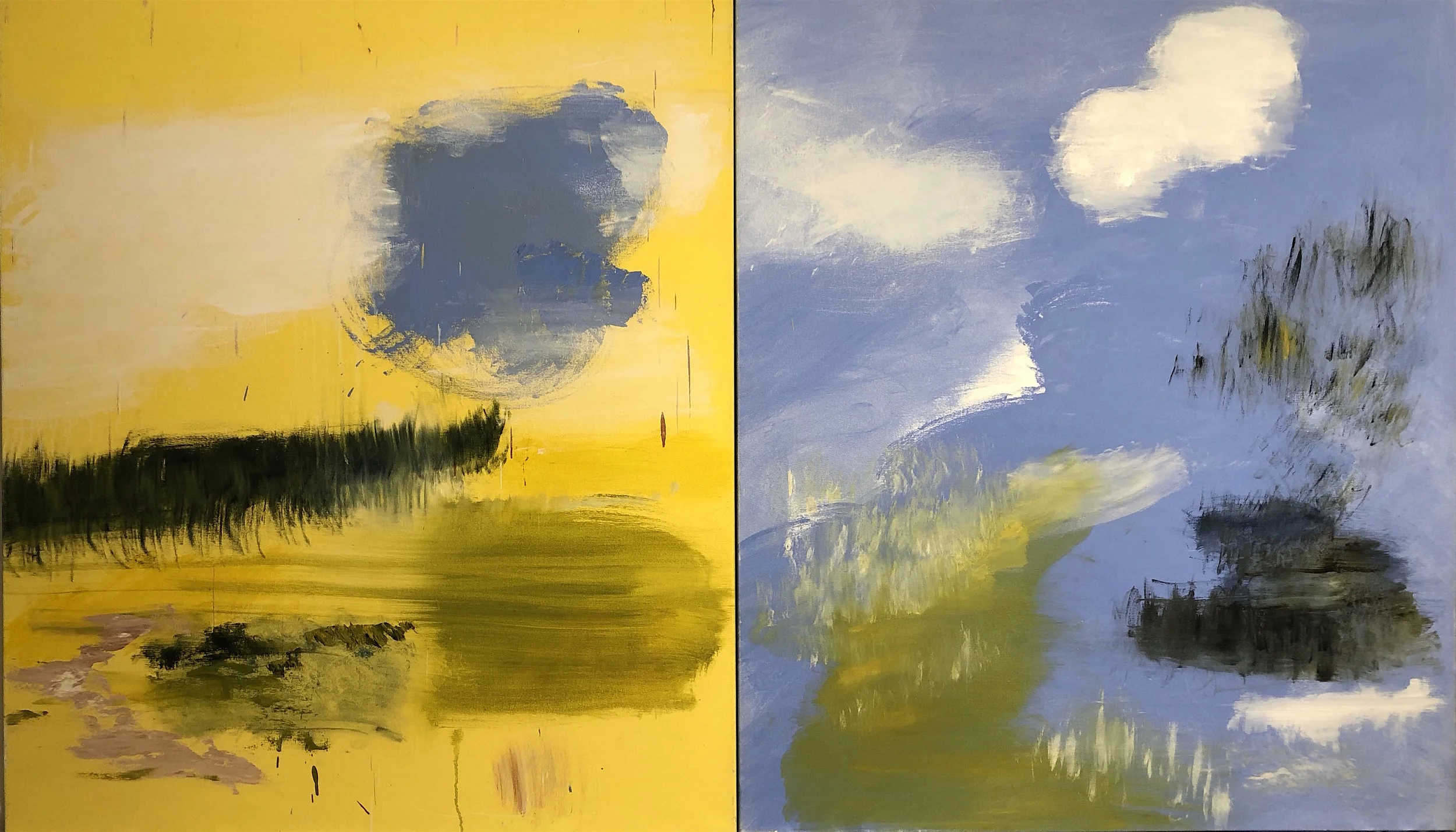 Dyptich, Yellow, Blue, 2012