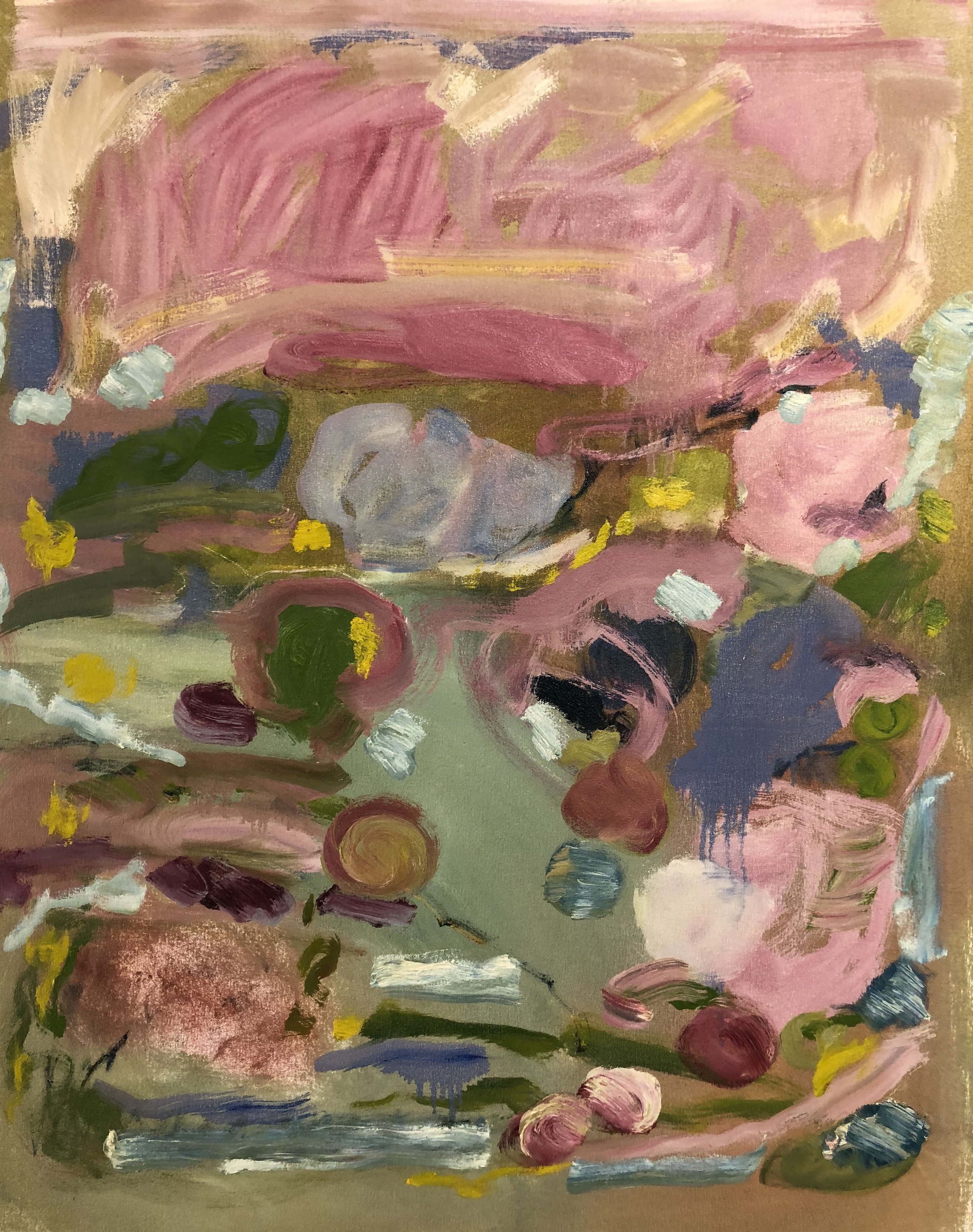 Pinks & Green Abstraction, 2015