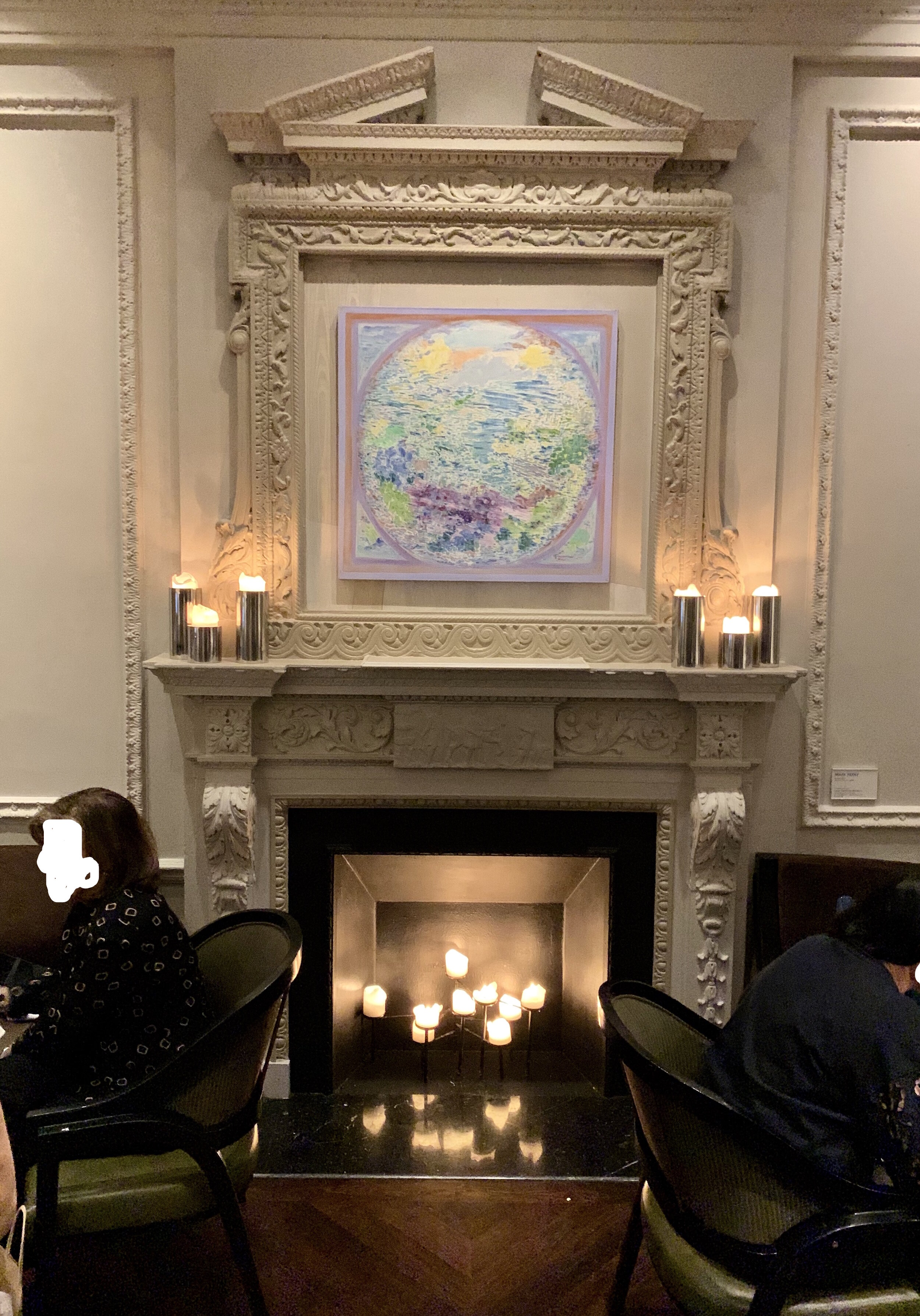 abstract oil paintings by Mark perry at The Pierre Hotel, NYC, artwork