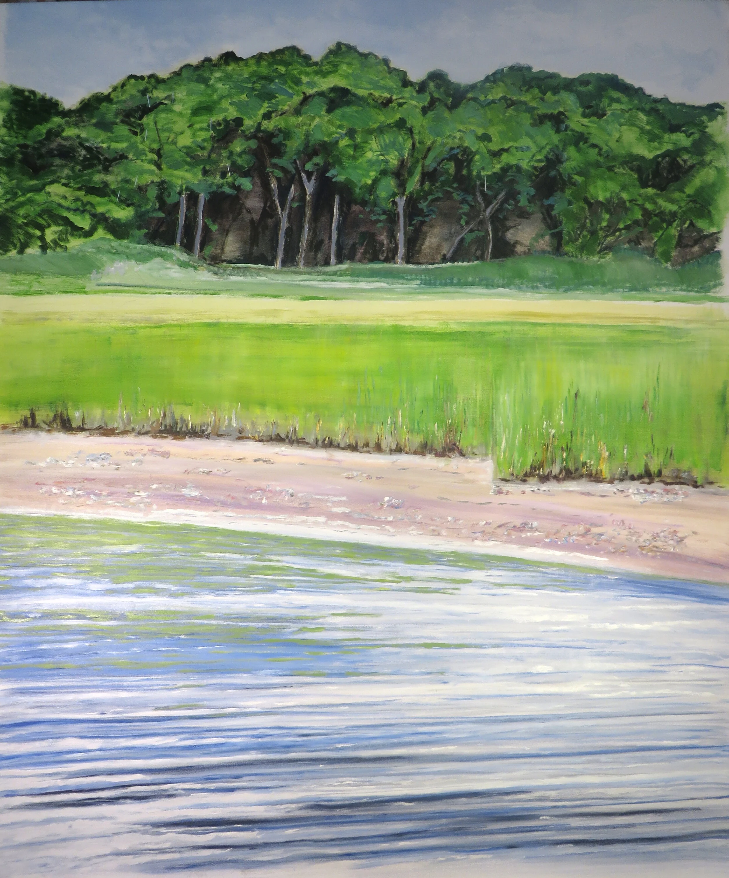 Photos showing my process, an oil painting from 2015