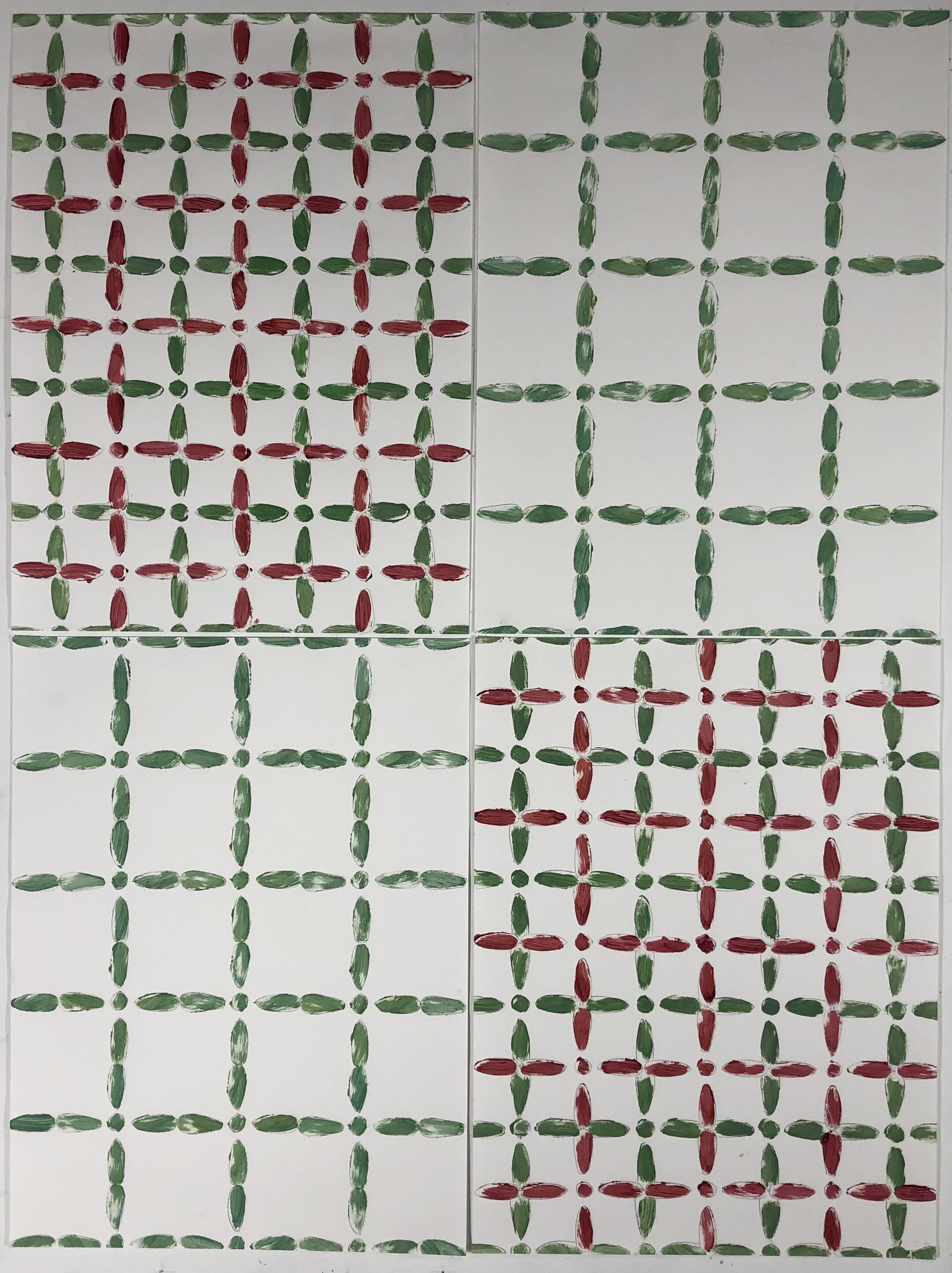 Grid Pattern Group of Four, 2021