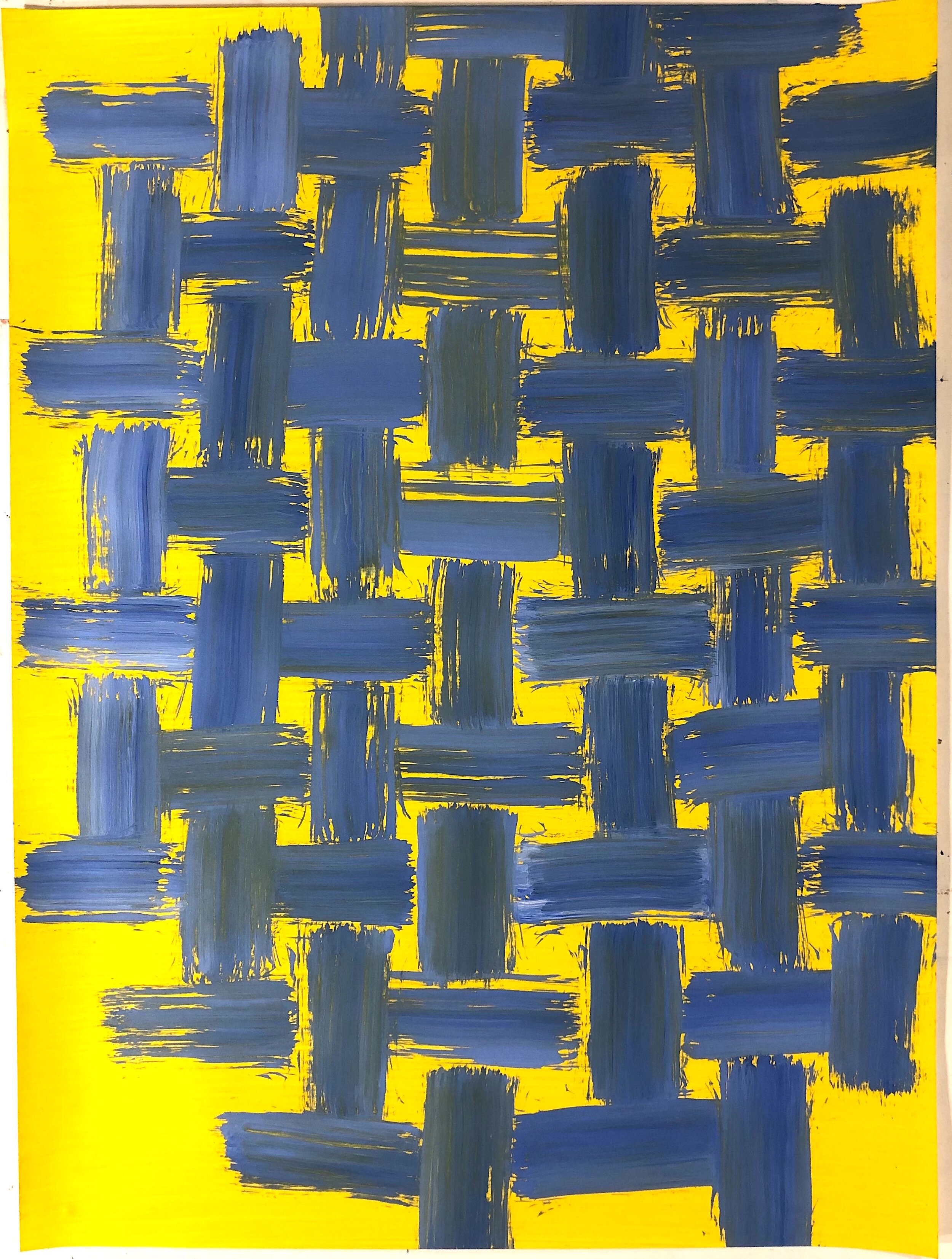Yellow, Blue Woven Pattern, 2021