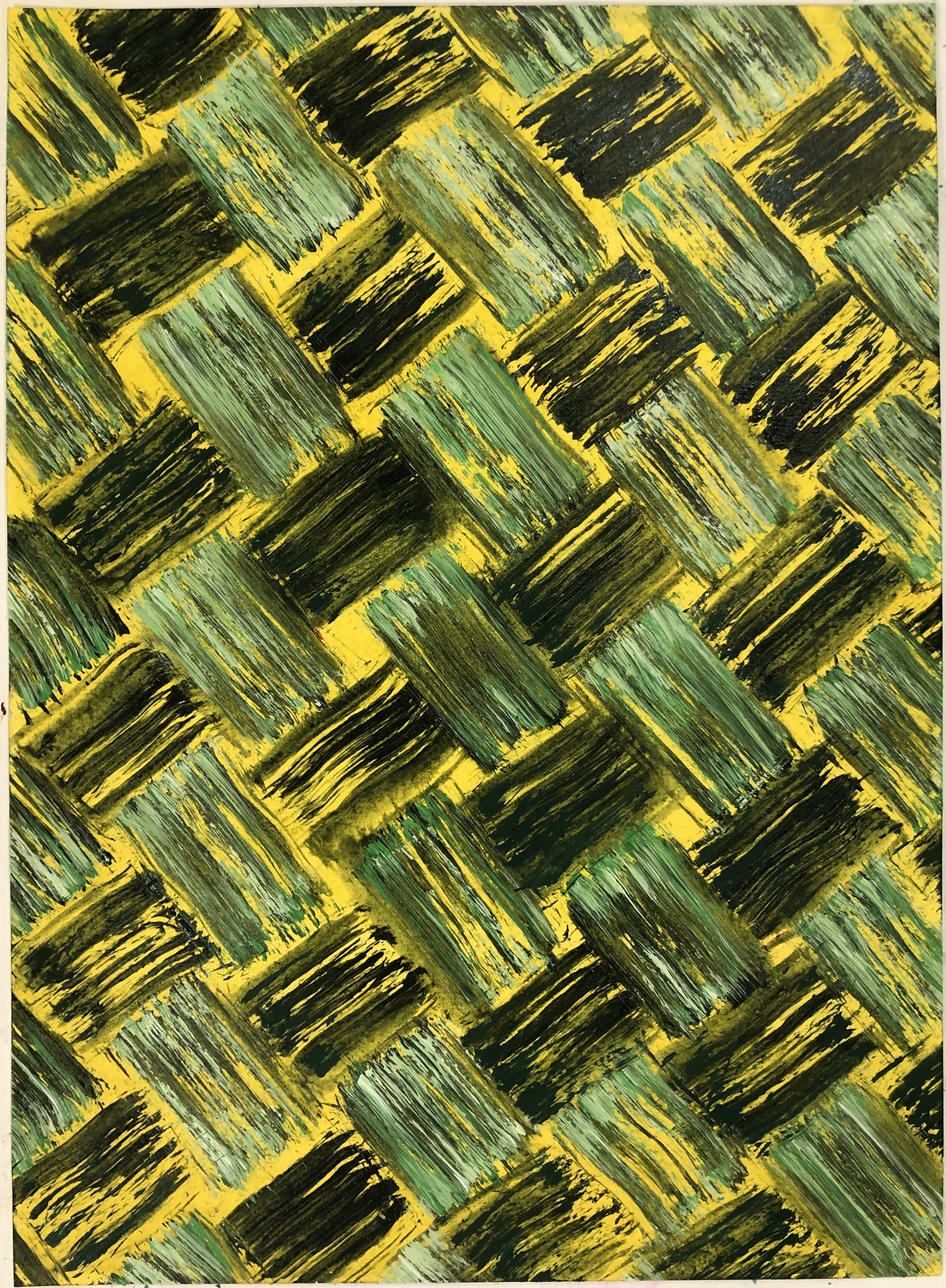 Diagonal Acid Green Woven, 2021