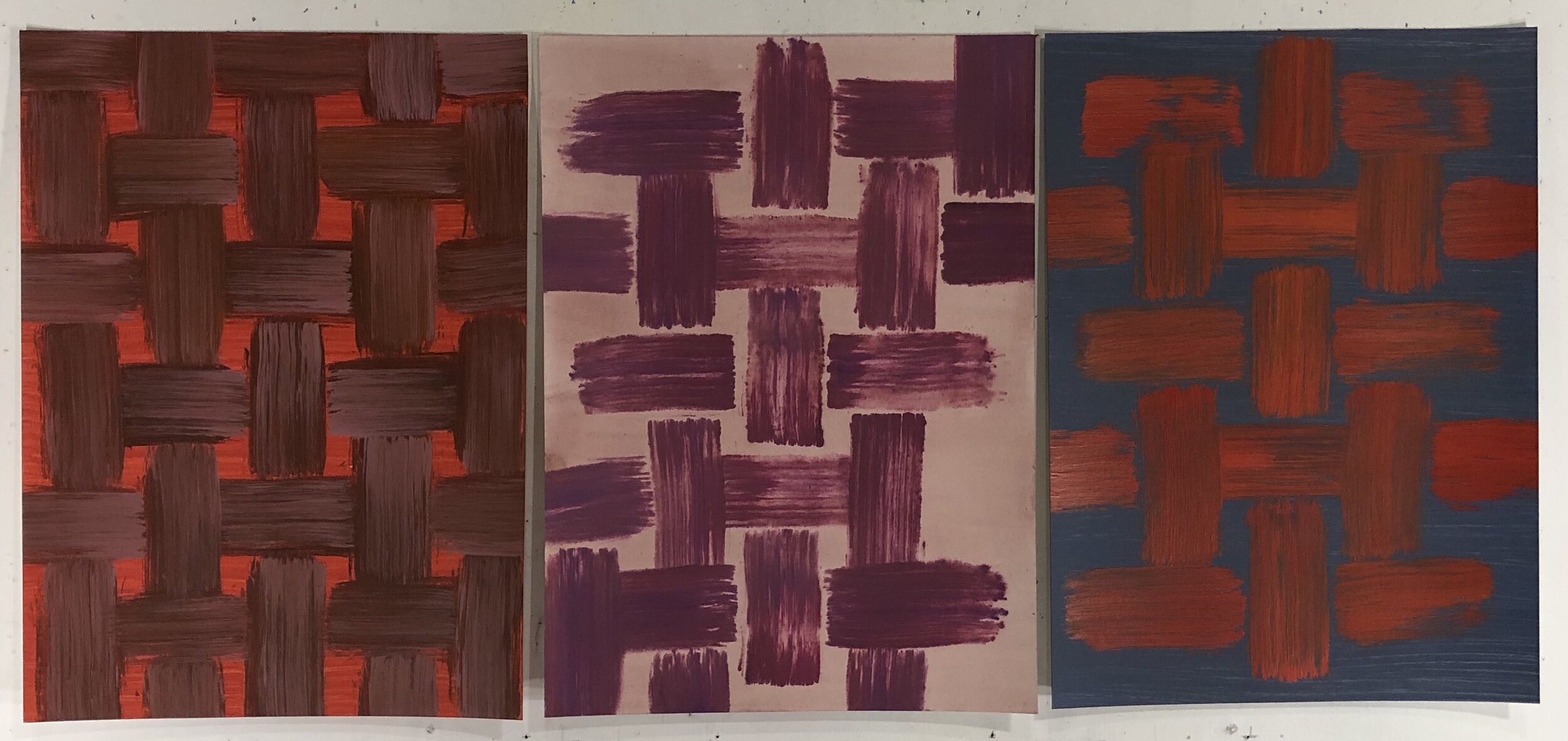 Triptych, Woven Pattern, 2021