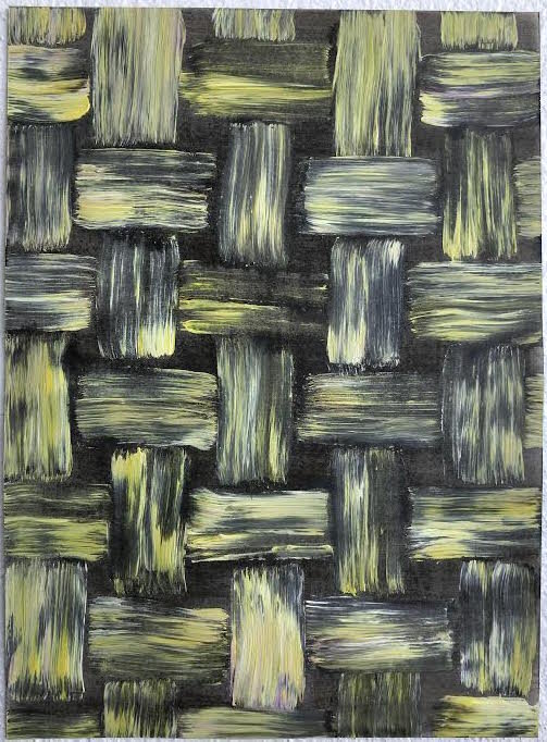 Chartreuse, Charcoal Woven Pattern, 2021