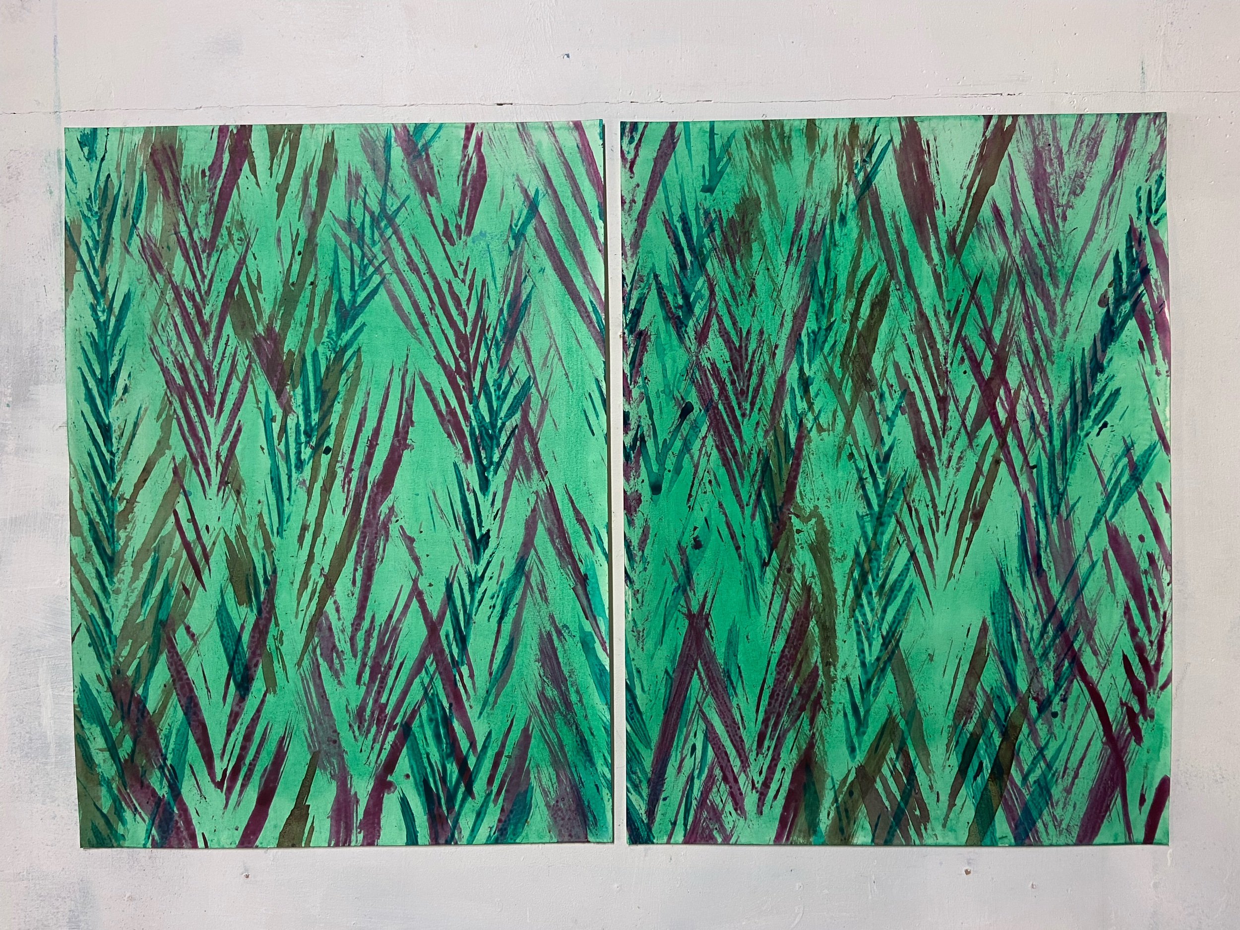 Palm Fronds Diptych 3, 2025