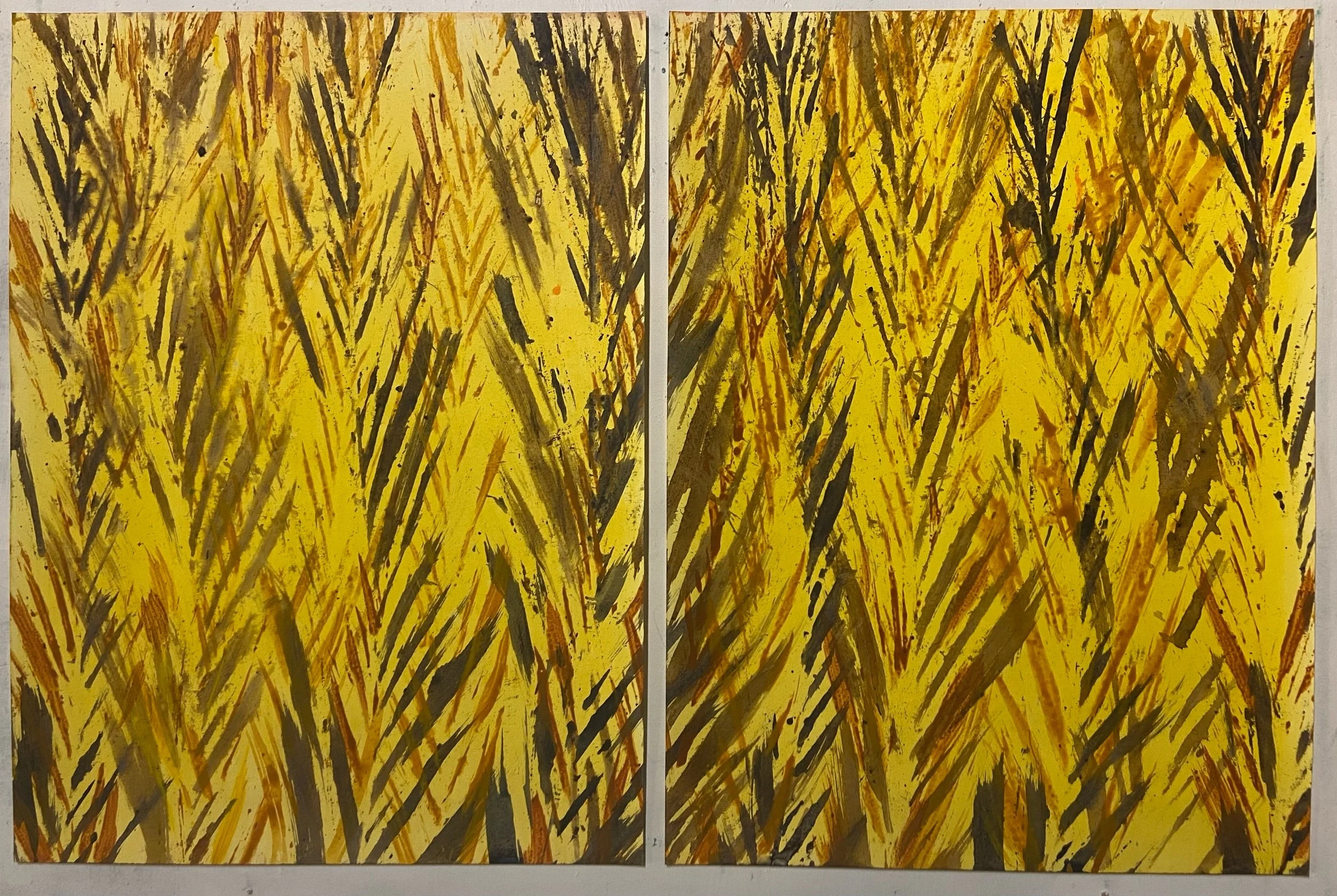 Palm Fronds Diptych 1, 2024