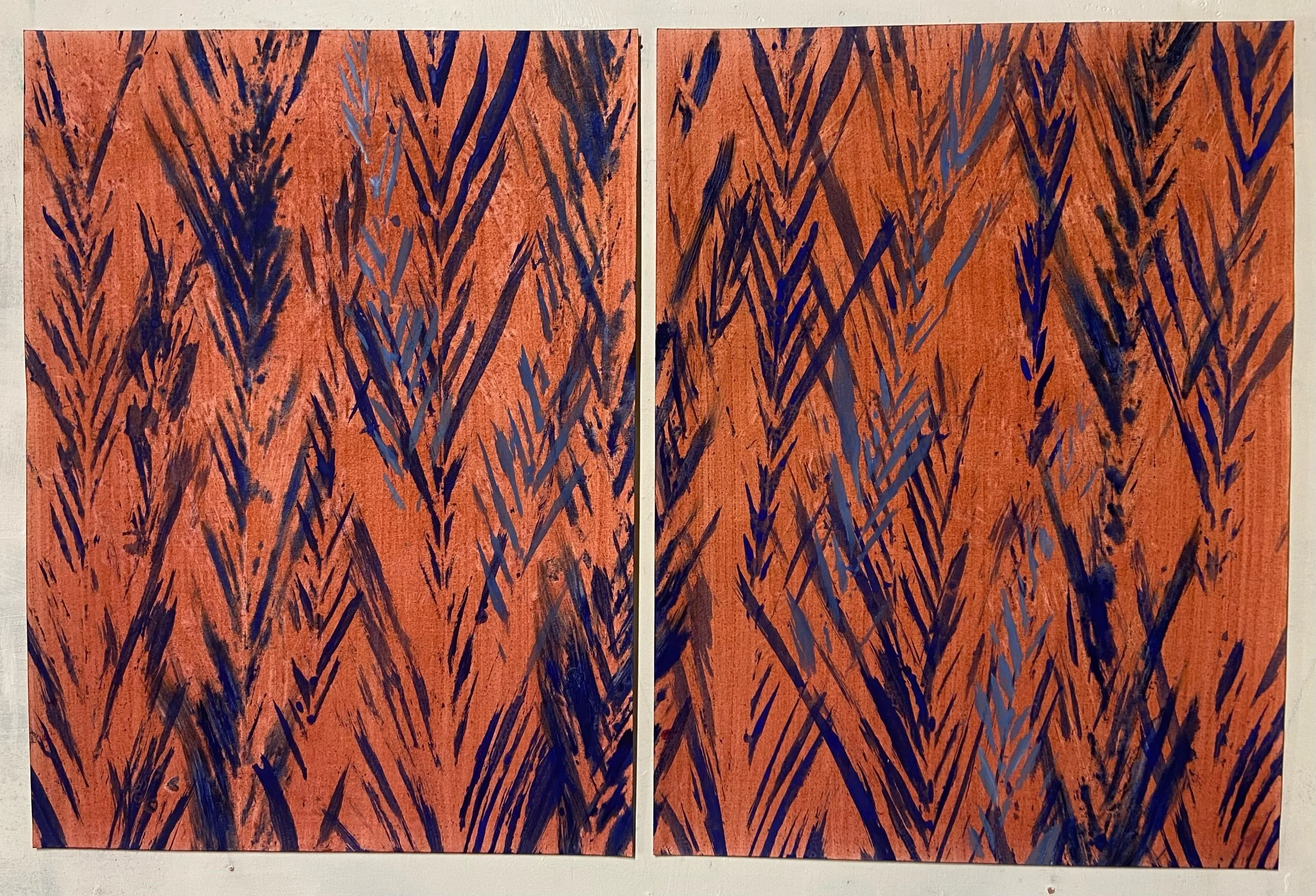 Palm Fronds Diptych 4, 2024