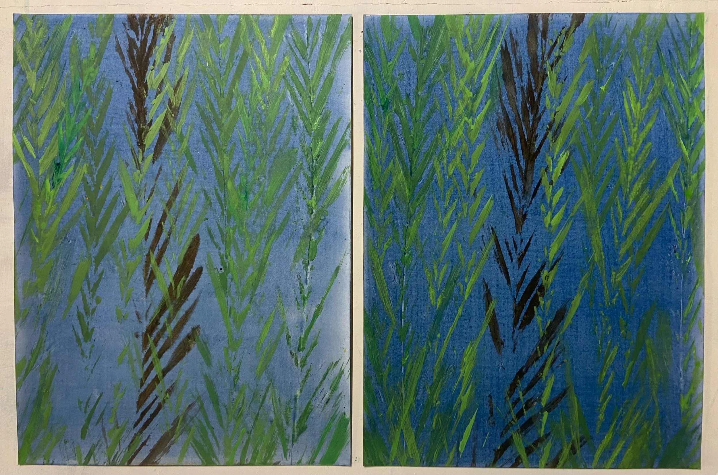 Palm Fronds Doptych 6, 2024