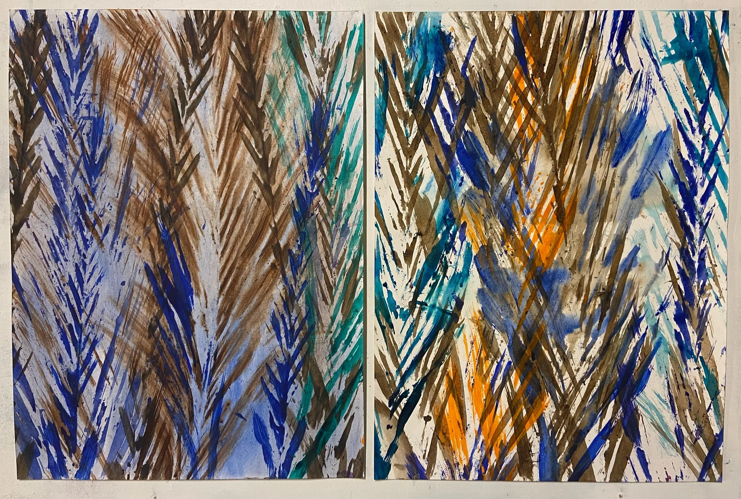 Palm Fronds Diptych 8, 2024