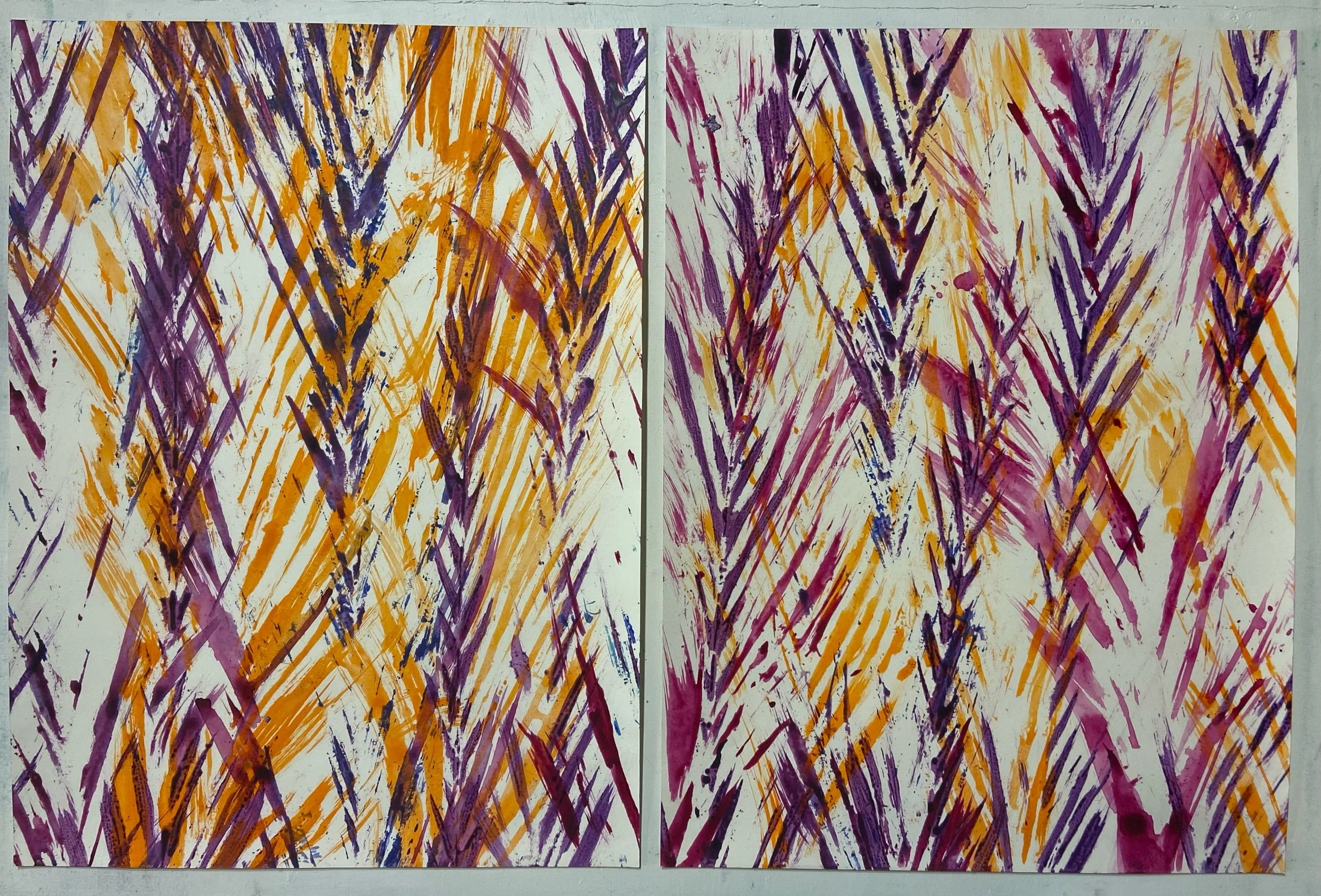 Palm Fronds Diptych 9, 2024