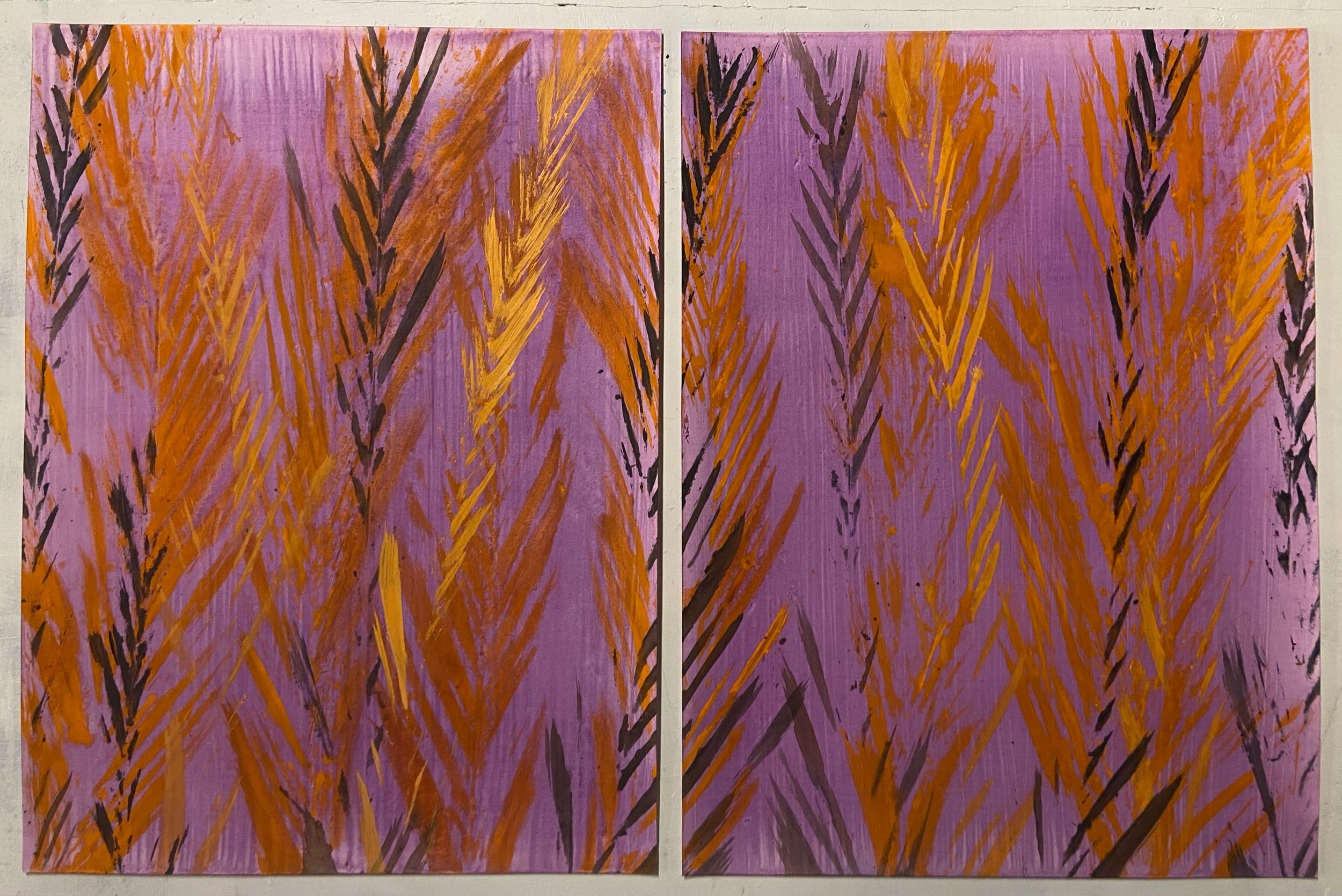 Palm Fronds Diptych 10, 2024