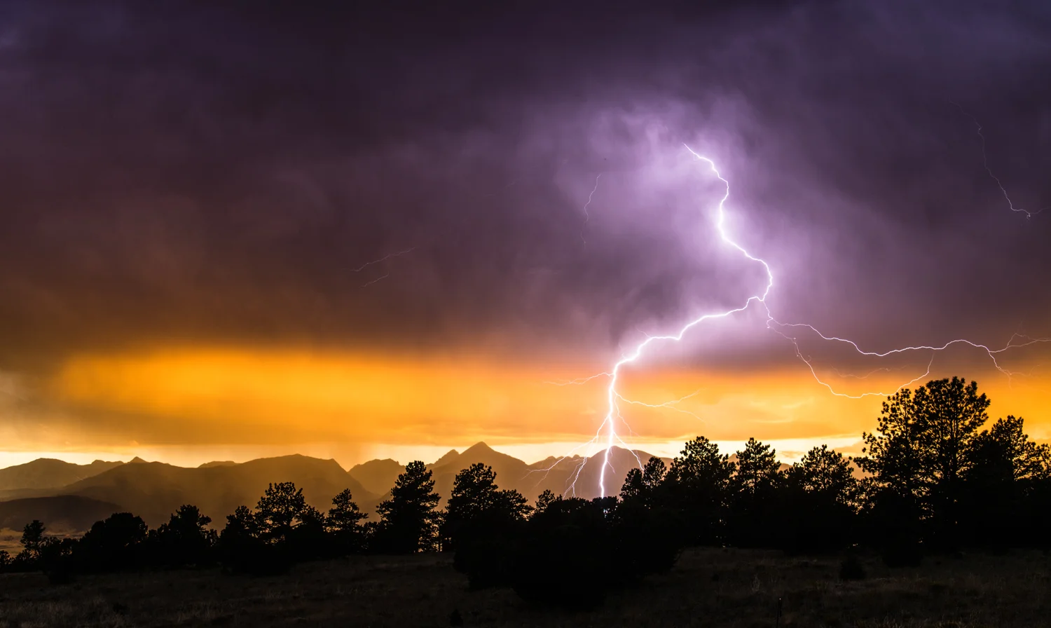 Lightning Over Valley