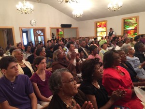Hundreds gathered at Mound Bayou’s Mount Olive Missionary Baptist Church.
