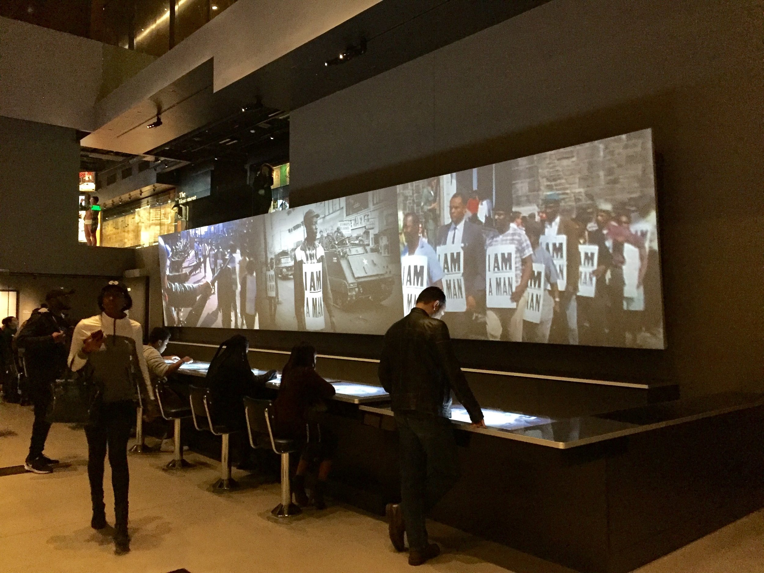  Smithsonian NMAAHC Woolworth Sit-in Stools Interactive Lunch Counter exhibit 