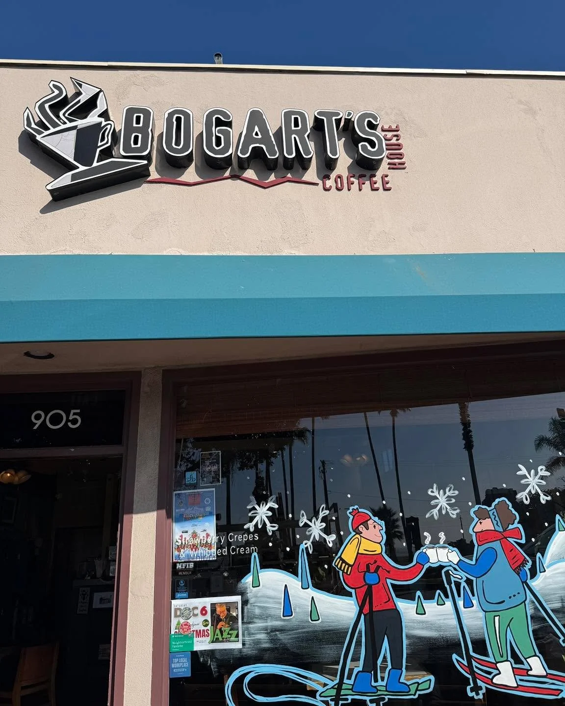 Our windows are dressed for the holidays! Have you seen them? 🎄❄️